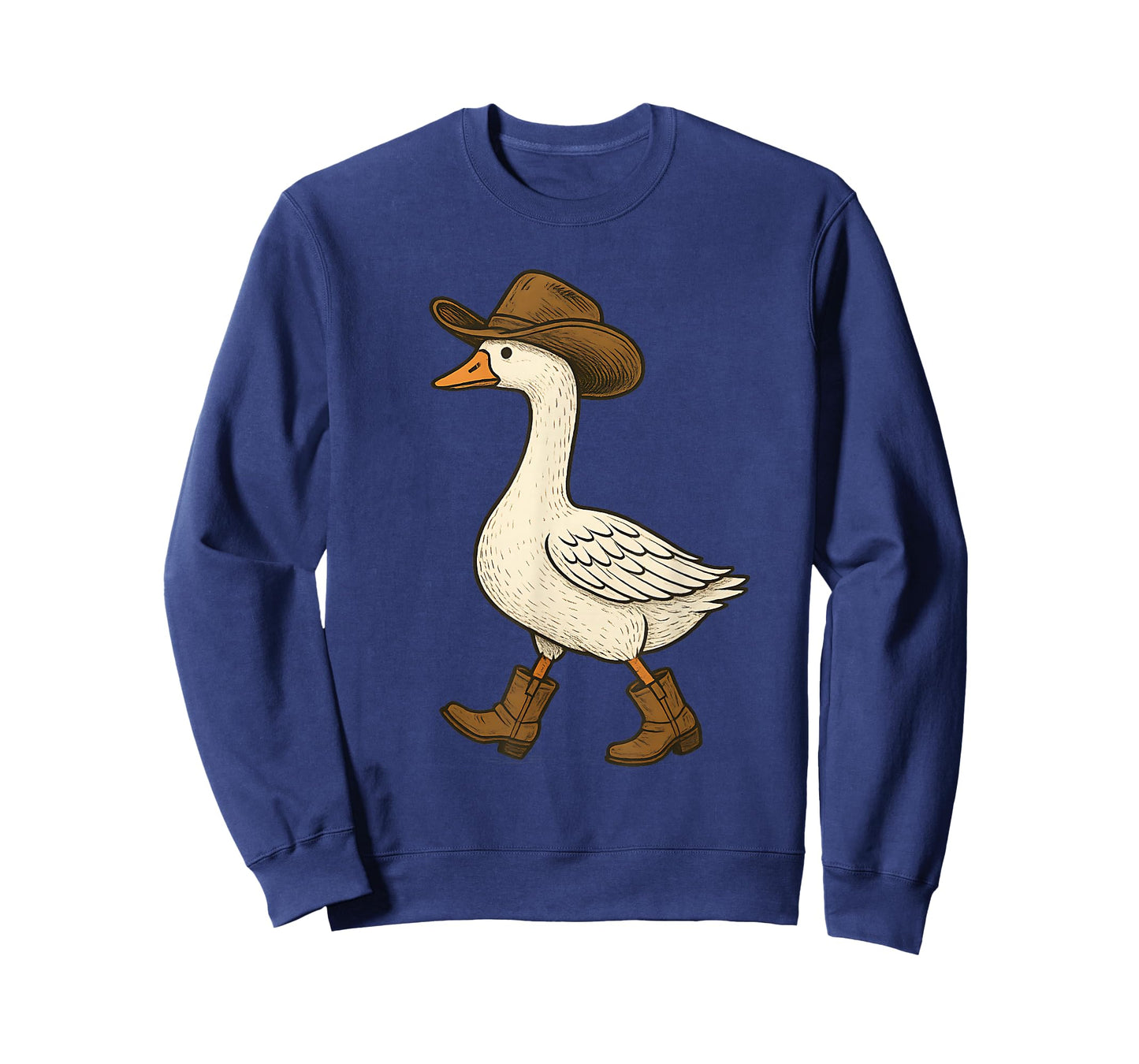 Cowboy Goose Funny Western Walking Boots Hat Humor Design T-Shirt