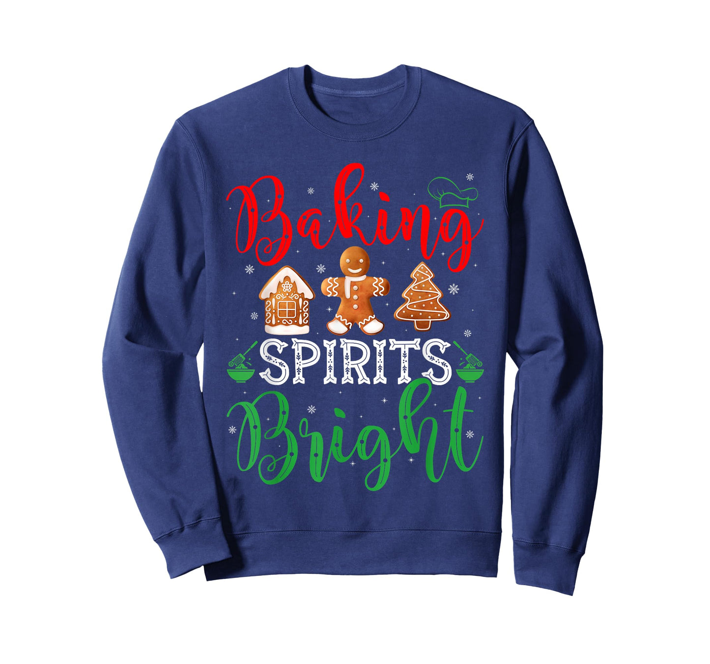 Christmas Baking Spirits Bright Cute Womens Christmas Pajama T-Shirt