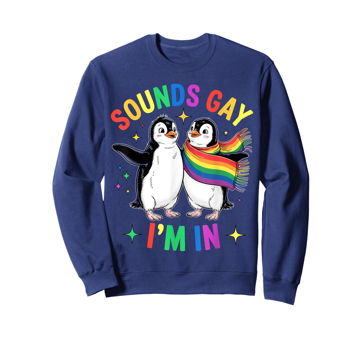 Cute Penguins Wearing Rainbow for Funny LGBTQ Pride Look T-Shirt
