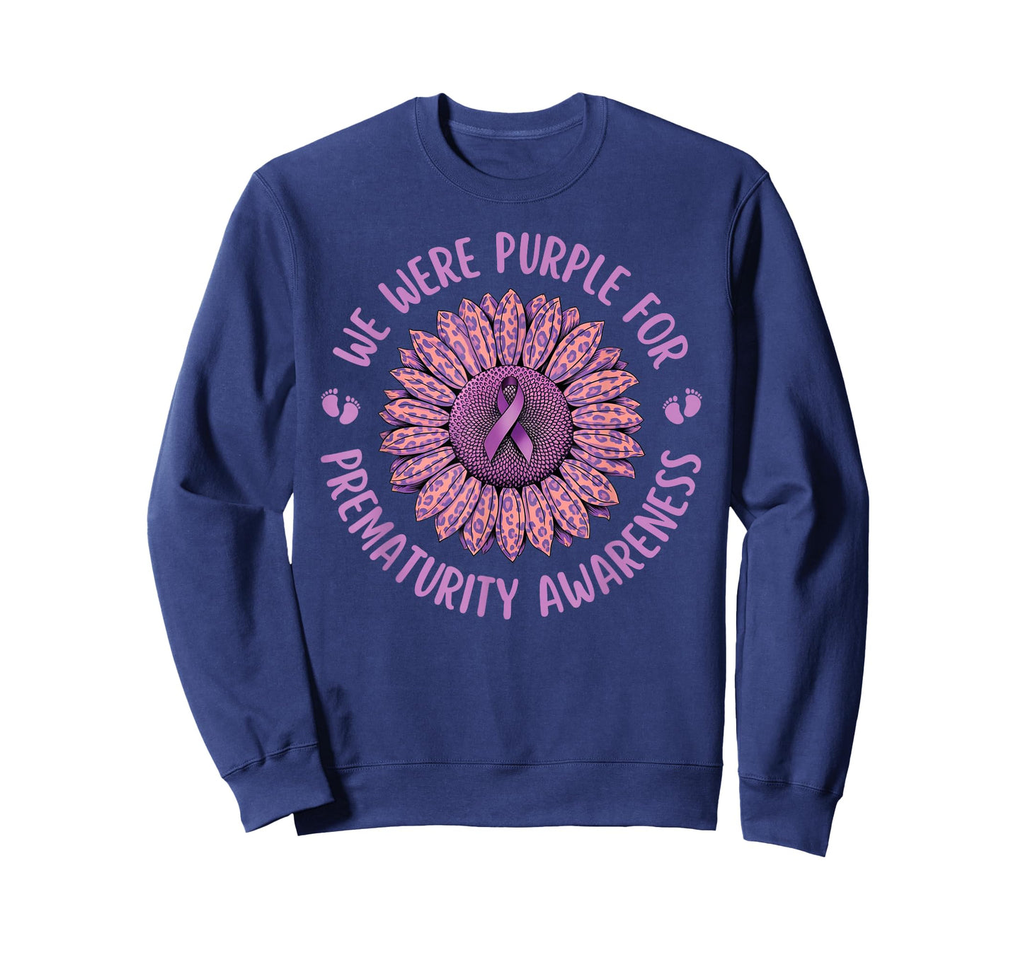 Sunflower Preemie We Were Purple For Prematurity Awareness T-Shirt