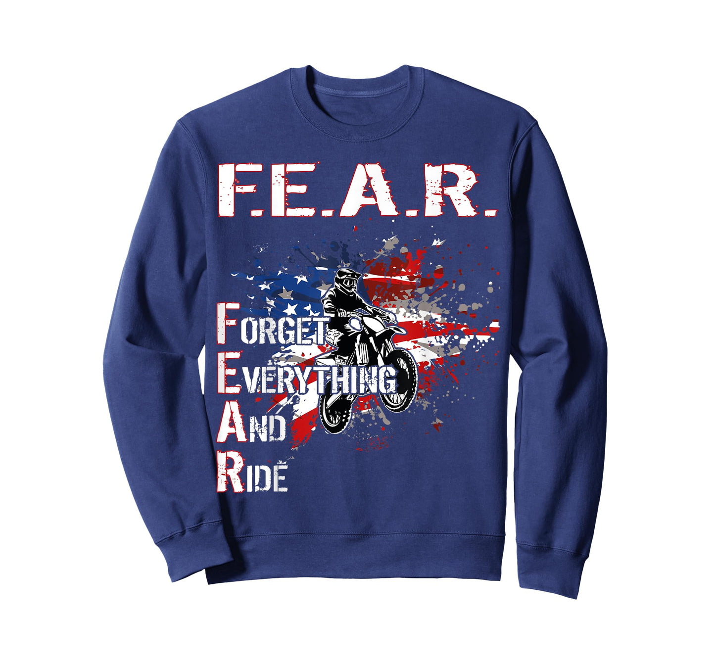 Dirtbike Motocross Forget everything and ride MX US Flag T-Shirt
