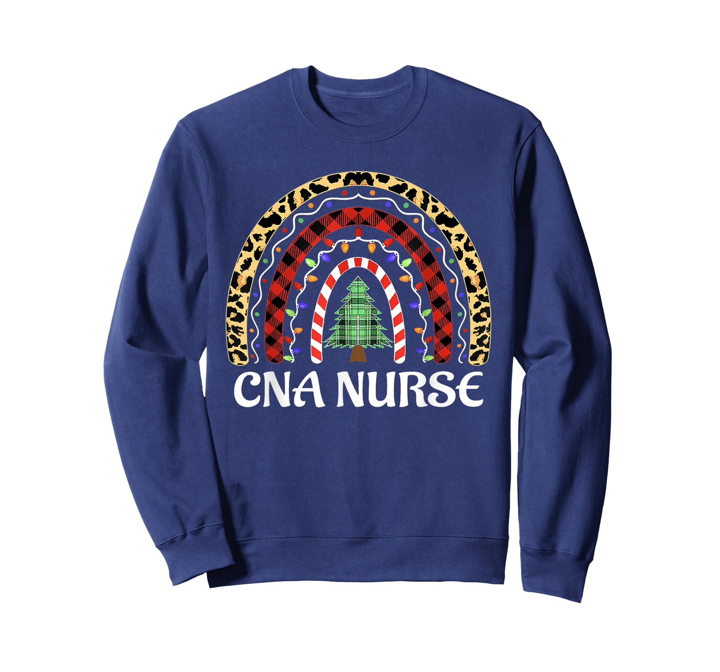 Christmas CNA Nurse Leopard Rainbow Nurse Xmas Christmas T-Shirt