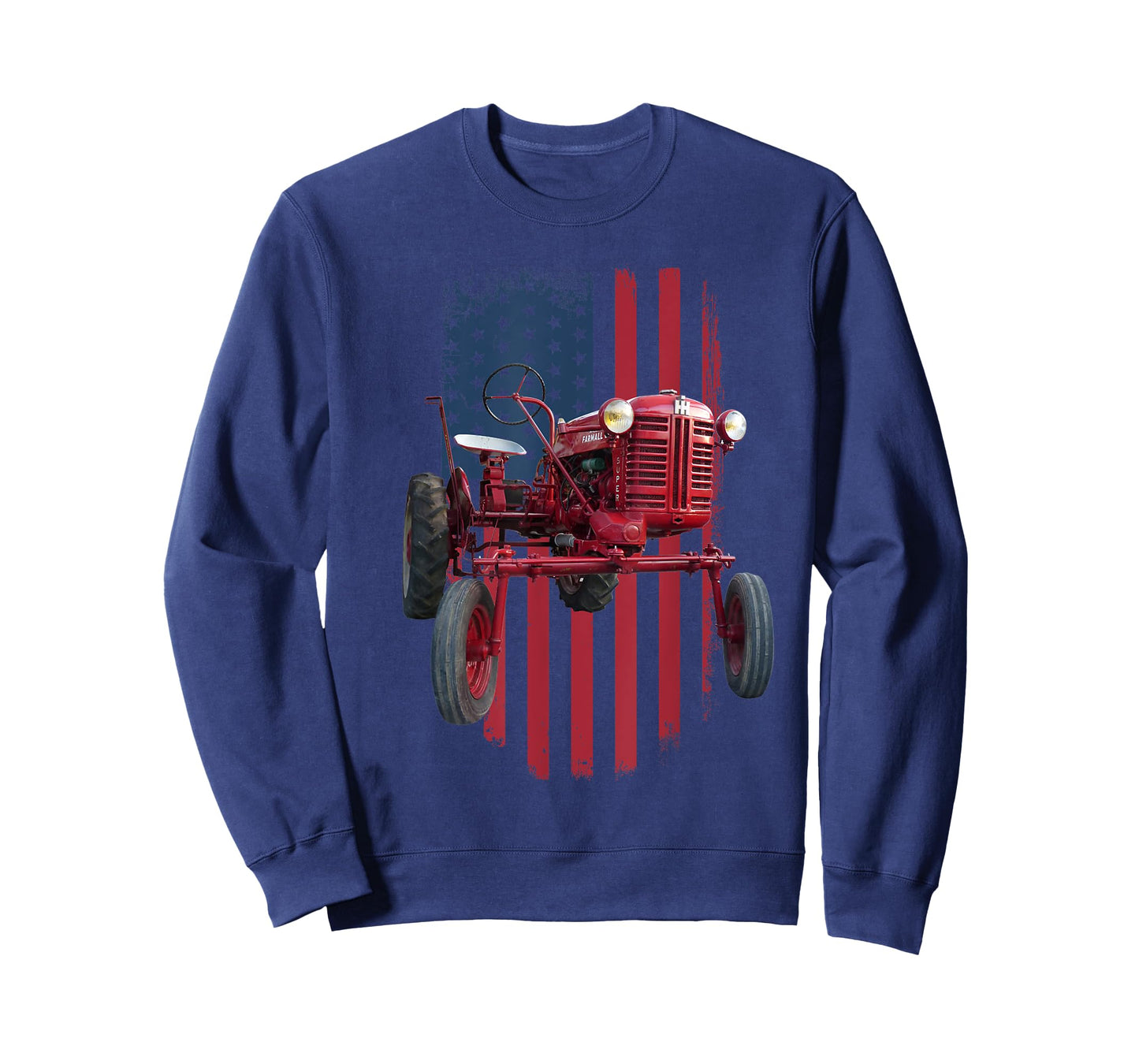 Patriotic Vintage Cub Farm Tractor American Flag USA Pride T-Shirt for Women Men