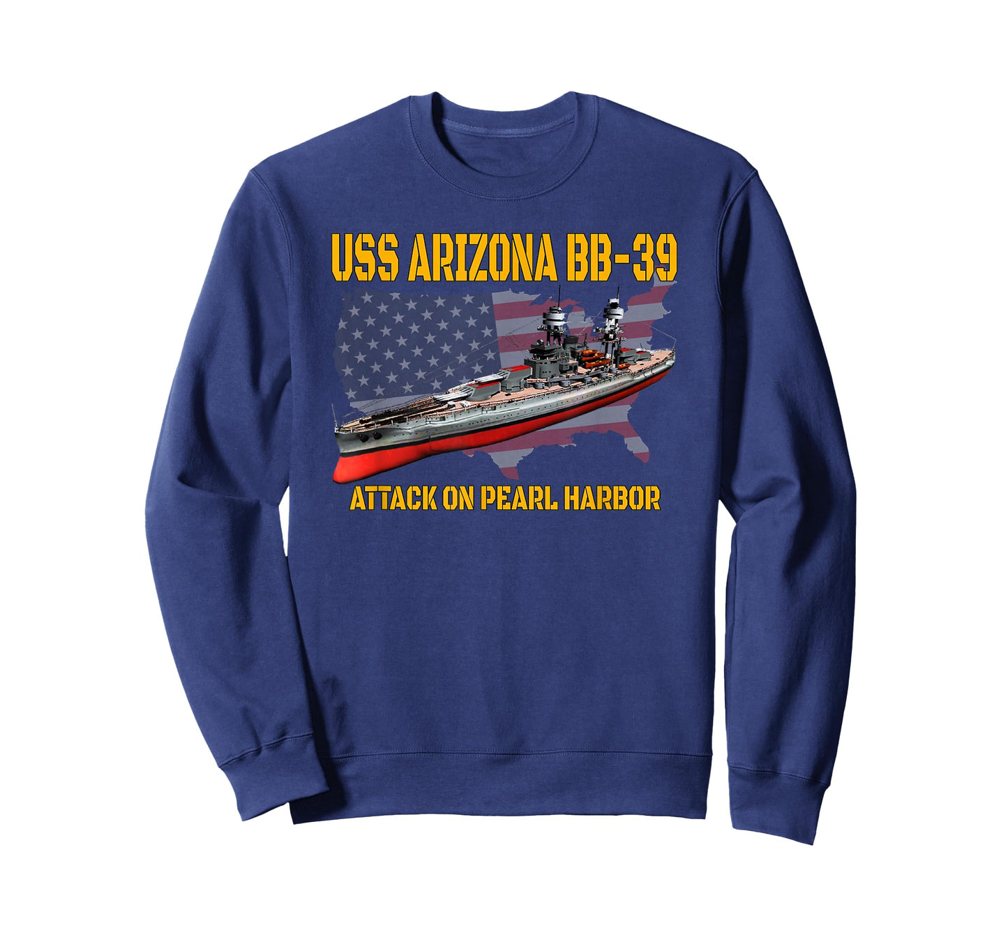WW2 Warship Pearl Harbor Memory USS Arizona BB-39 Battleship T-Shirt