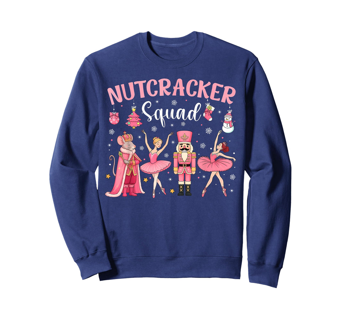 Nutcracker Squad Christmas Ballet Dance Cute Pink Ballerina T-Shirt