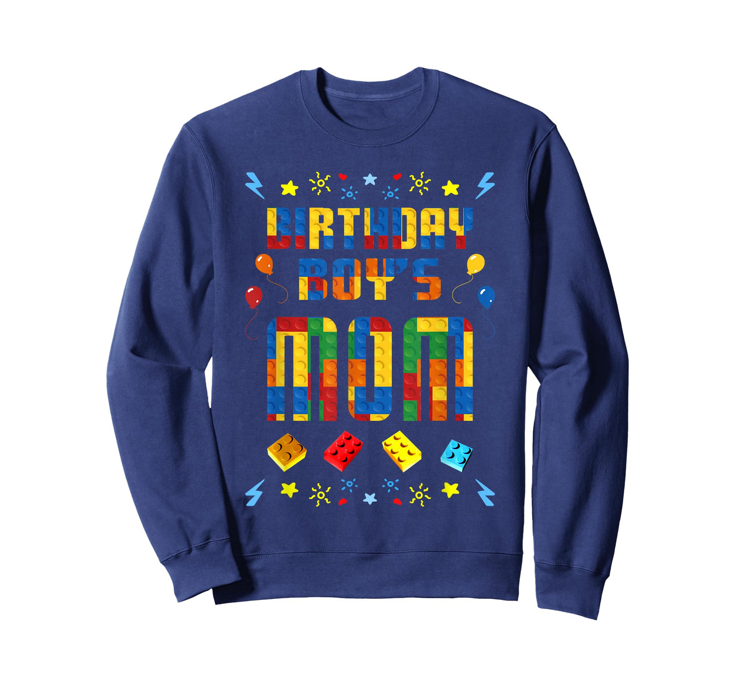 Birthday Boy's Mom Master Builder Building Blocks Family T-Shirt
