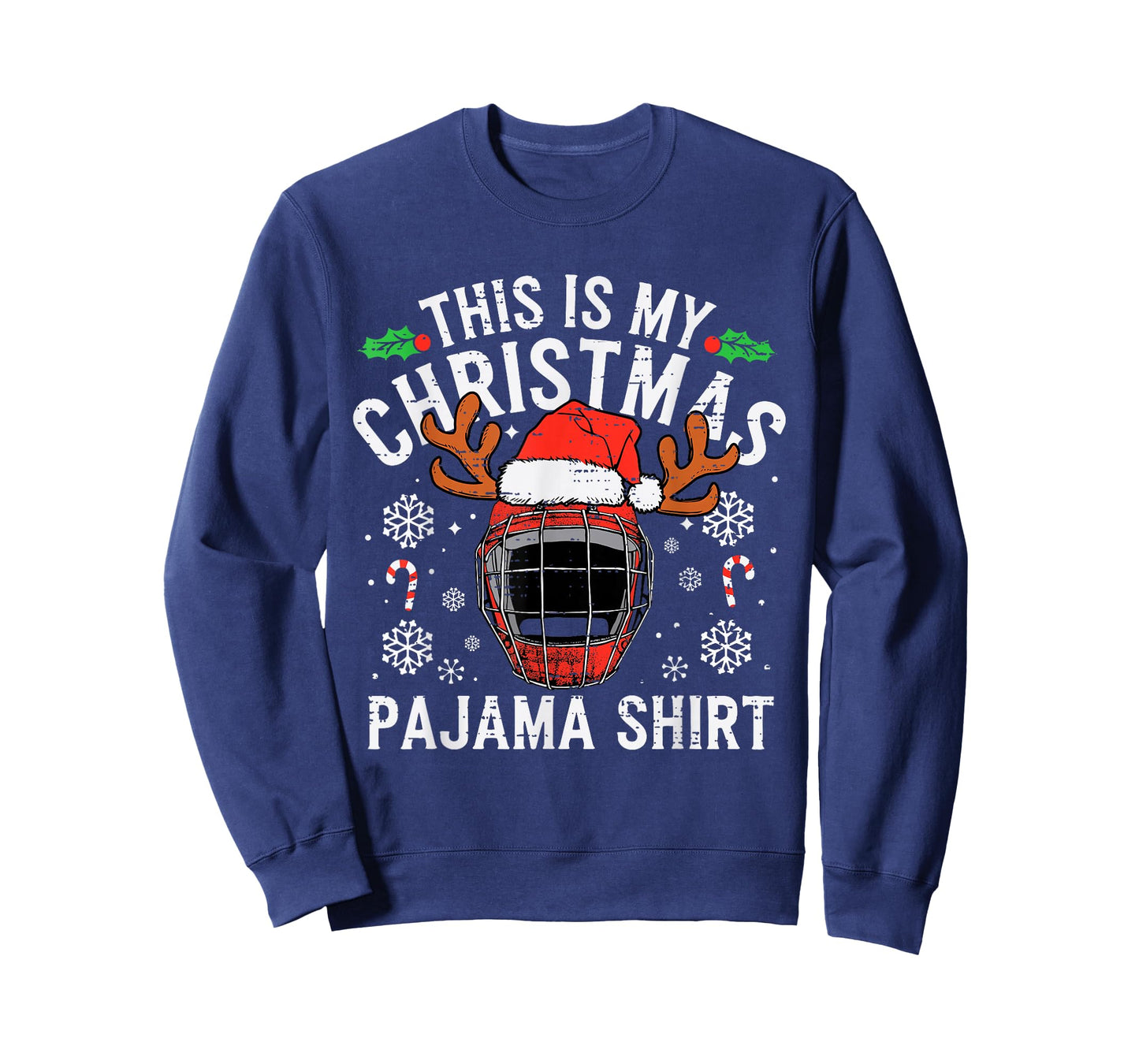 This Is My Hockey Christmas Pajama Shirt Sport Men Boys Kids T-Shirt