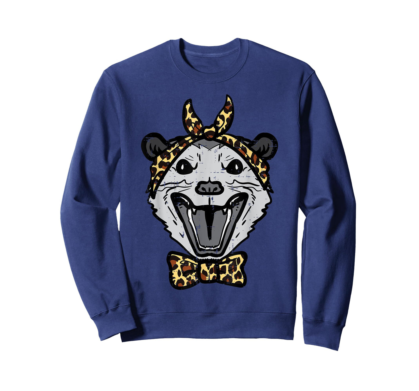 Opossum Leopard Bandana Bowtie Possum Mom Women Girls Kids T-Shirt