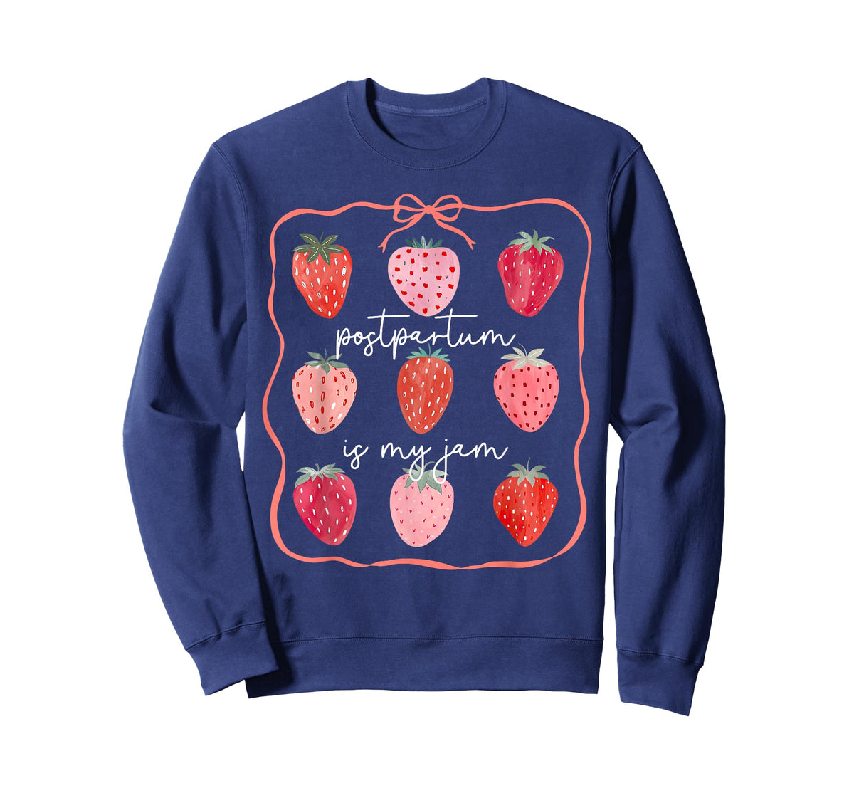 Groovy Postpartum Is My Jam Strawberry Mother Baby Nurse OB T-Shirt