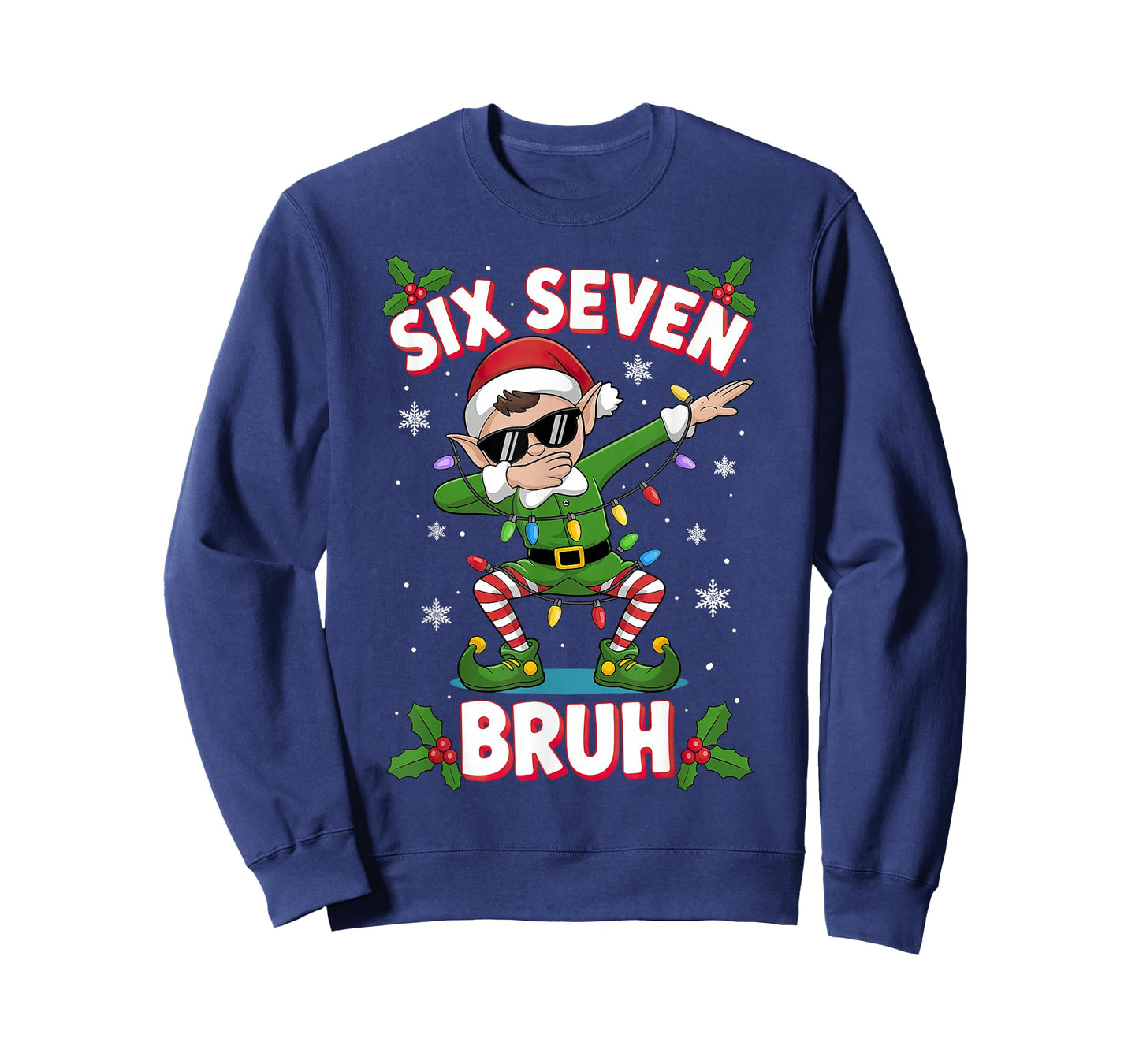Dabbing Elf Six Seven Bruh Christmas 67 Meme Xmas T-Shirt