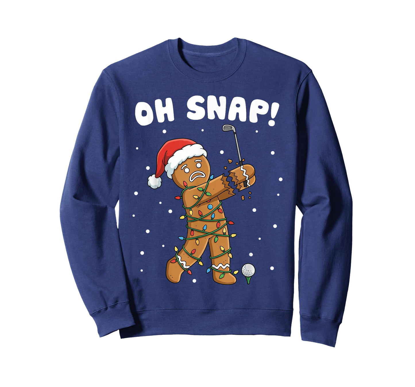 Christmas Gingerbread Oh Snap Cookie Xmas Golfer Golf Player T-Shirt