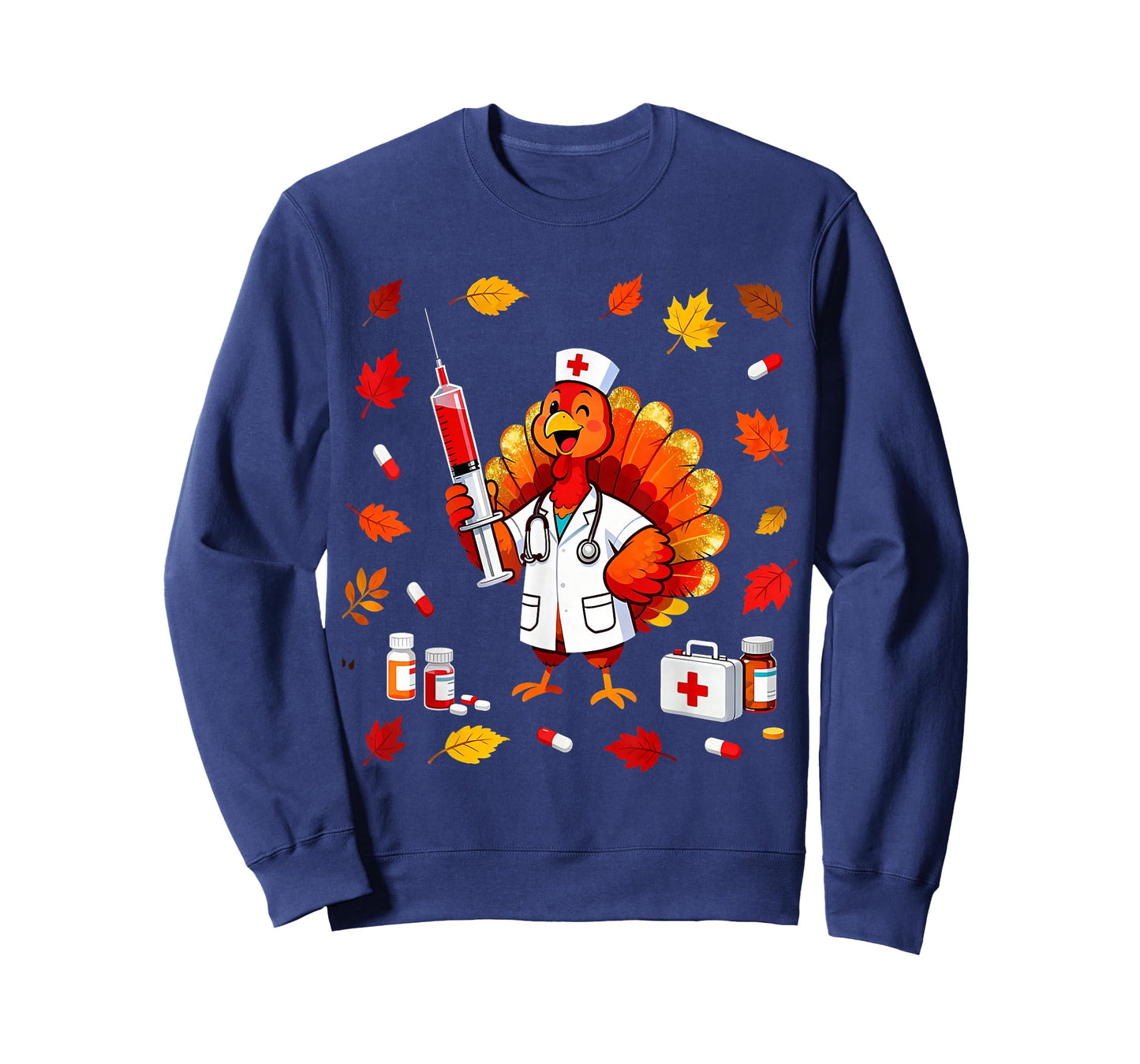CNA Thankful Nurse Thanksgiving ER Turkey Medical Healthcare T-Shirt