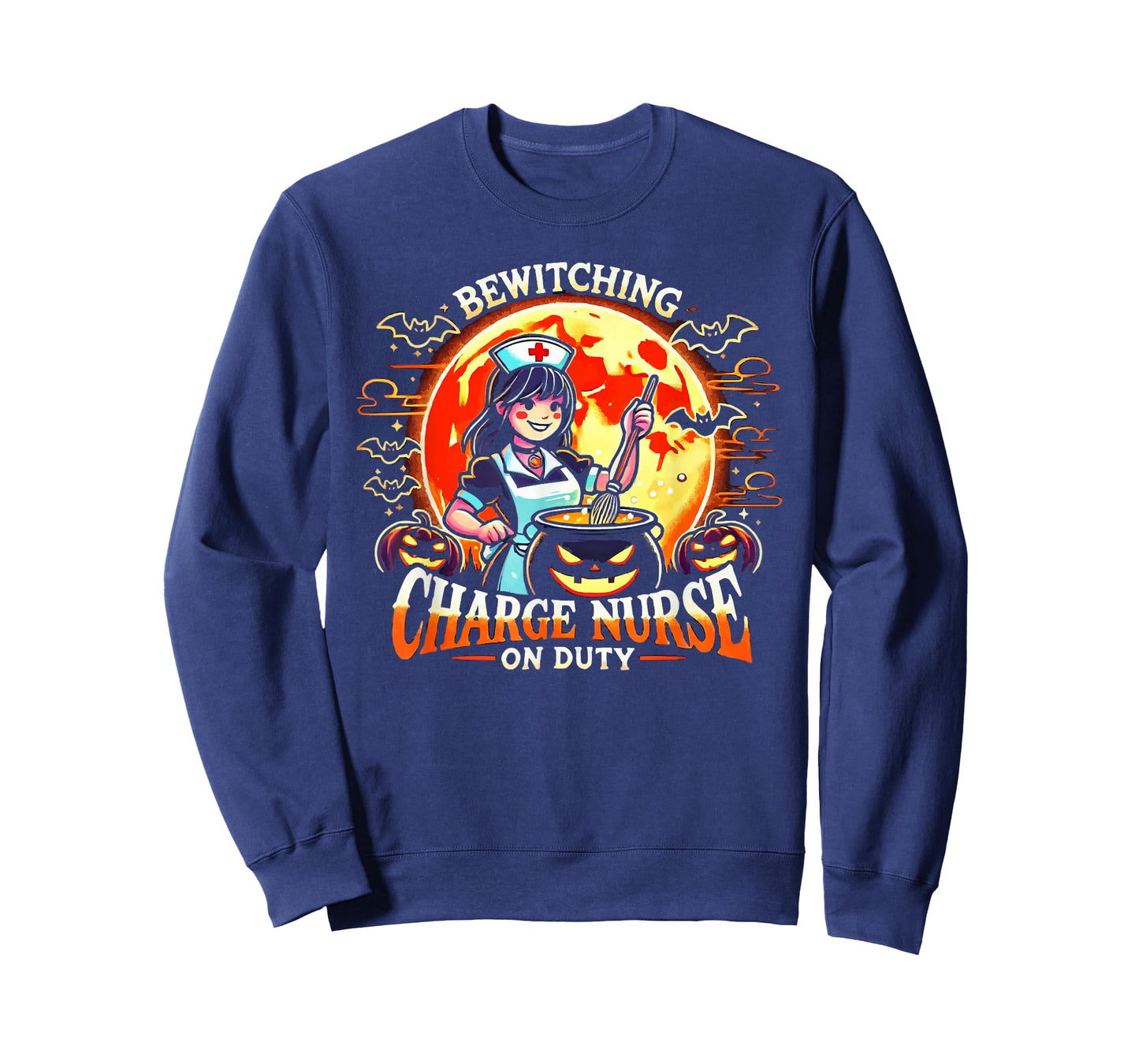 Charge Nurse Halloween Spooky Nursing Trick Or Treat T-Shirt