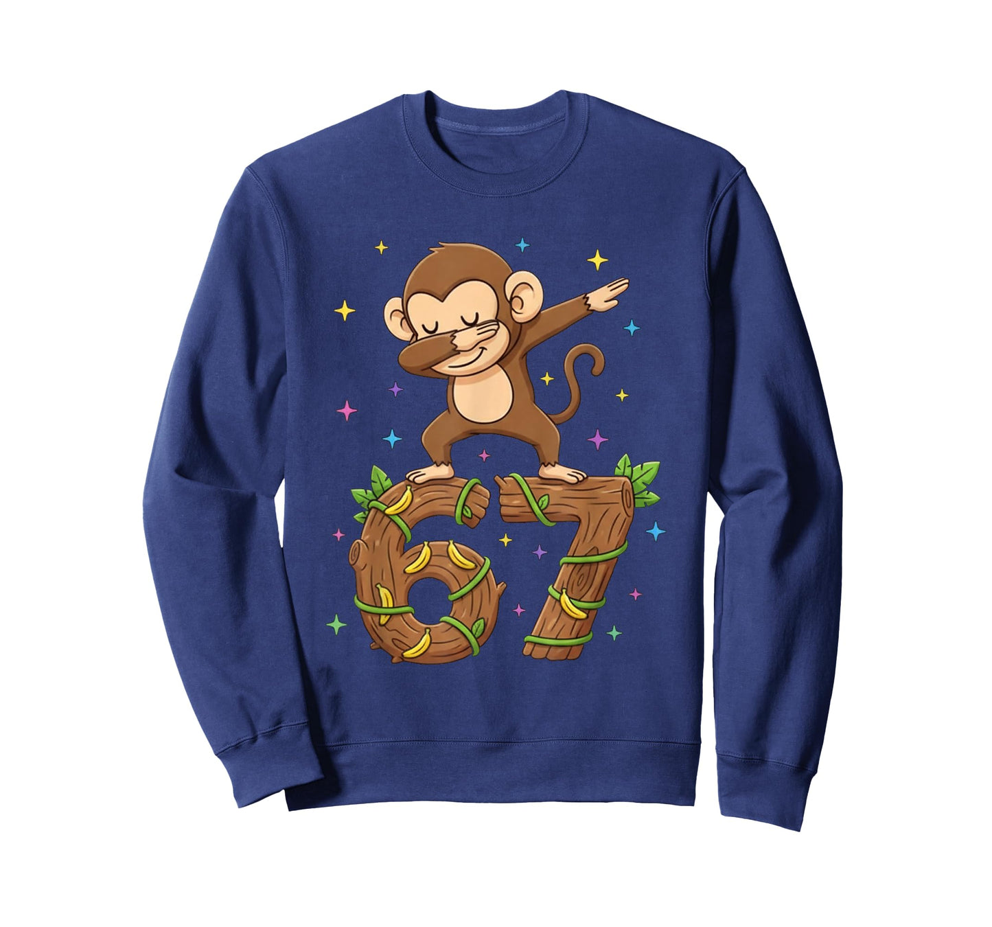 Dabbing Monkey 67 Funny Six Seven Gen Z Slang Meme Cute T-Shirt