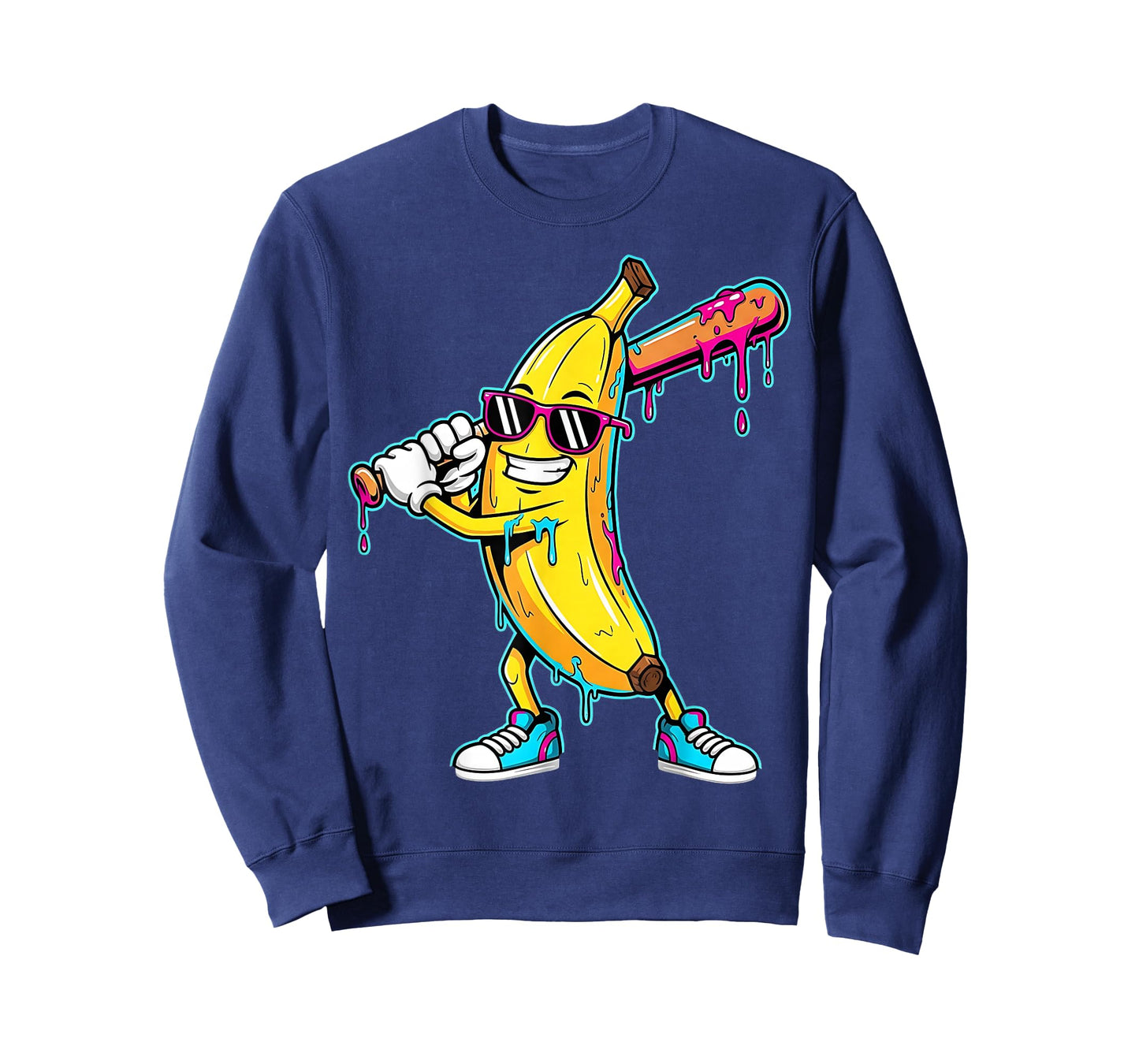 Banana Funny Baseball Drip Kids Youth Boys Girls T-Shirt