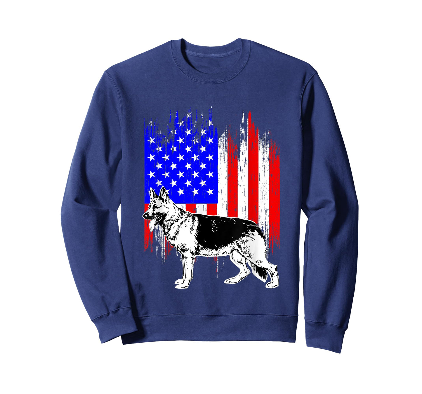Patriotic German Shepherd American Flag Dog Lover Gift T-Shirt