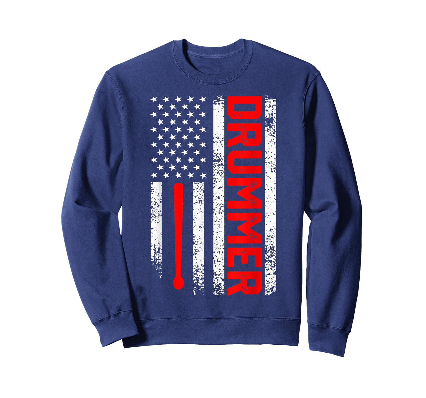 Drummer 4th of July Vintage American Flag Drumming Gift T-Shirt
