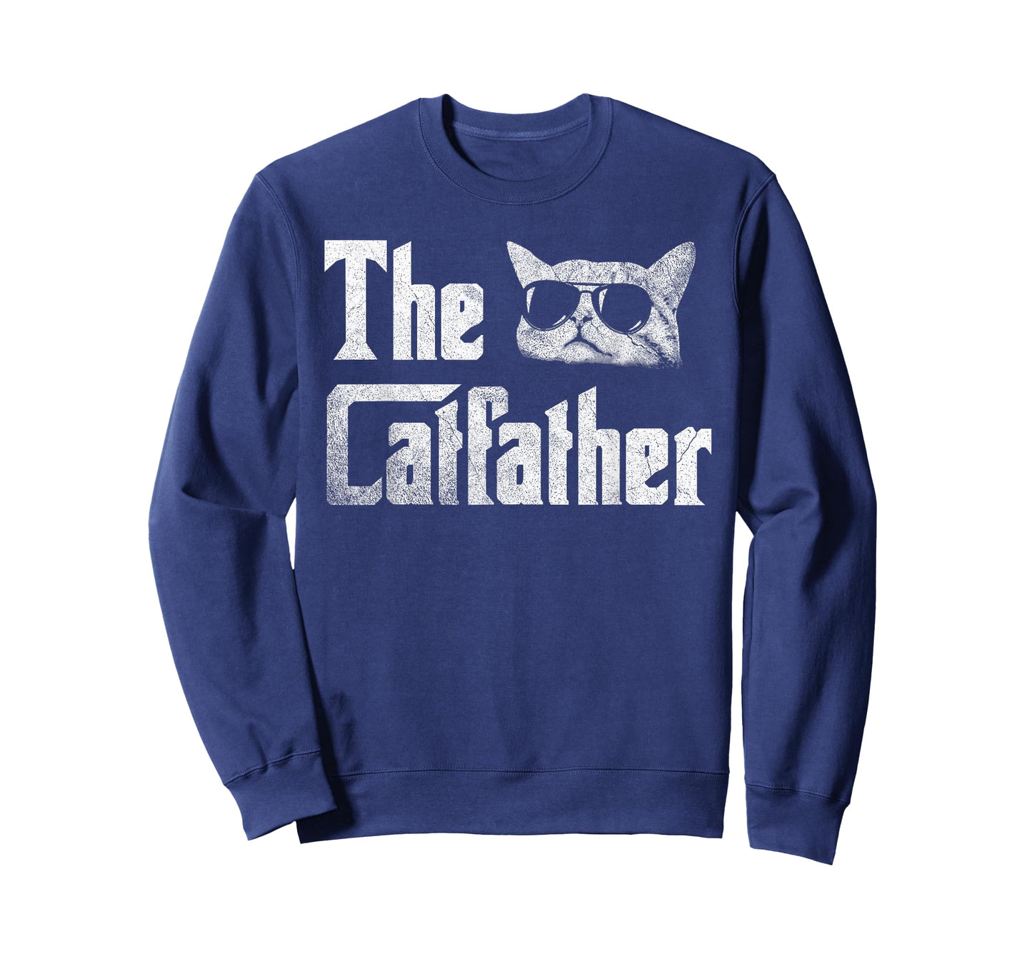 Funny The Catfather T-Shirt Cool Cat Daddy Glasses Gift T-Shirt