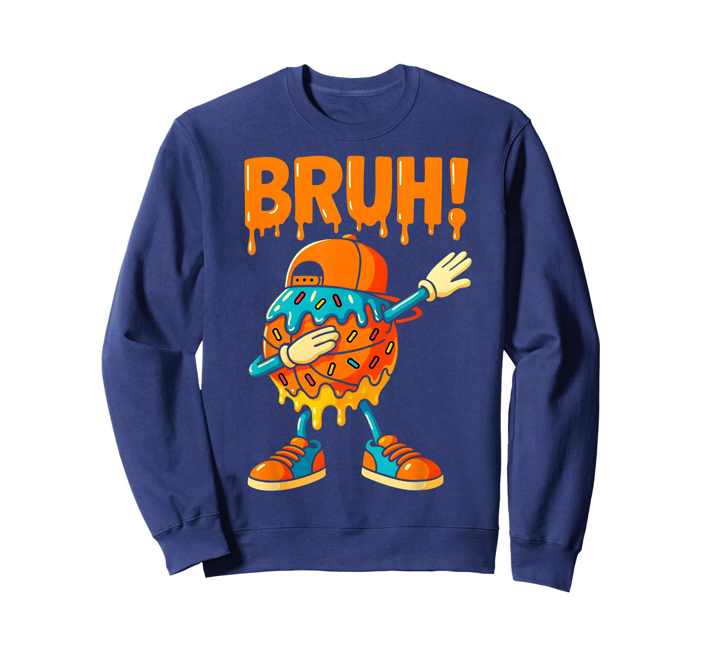 Basketball Ice Cream Drip Boys Girls Cute Dabbing Game Day T-Shirt