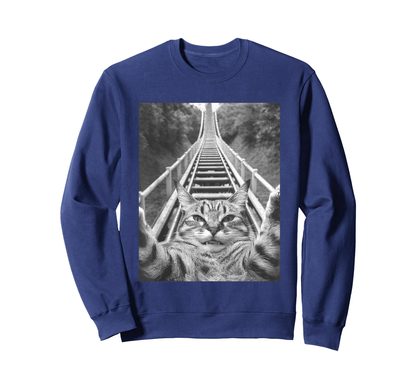 Cat Selfie on Roller coaster Men Women Kids T-Shirt