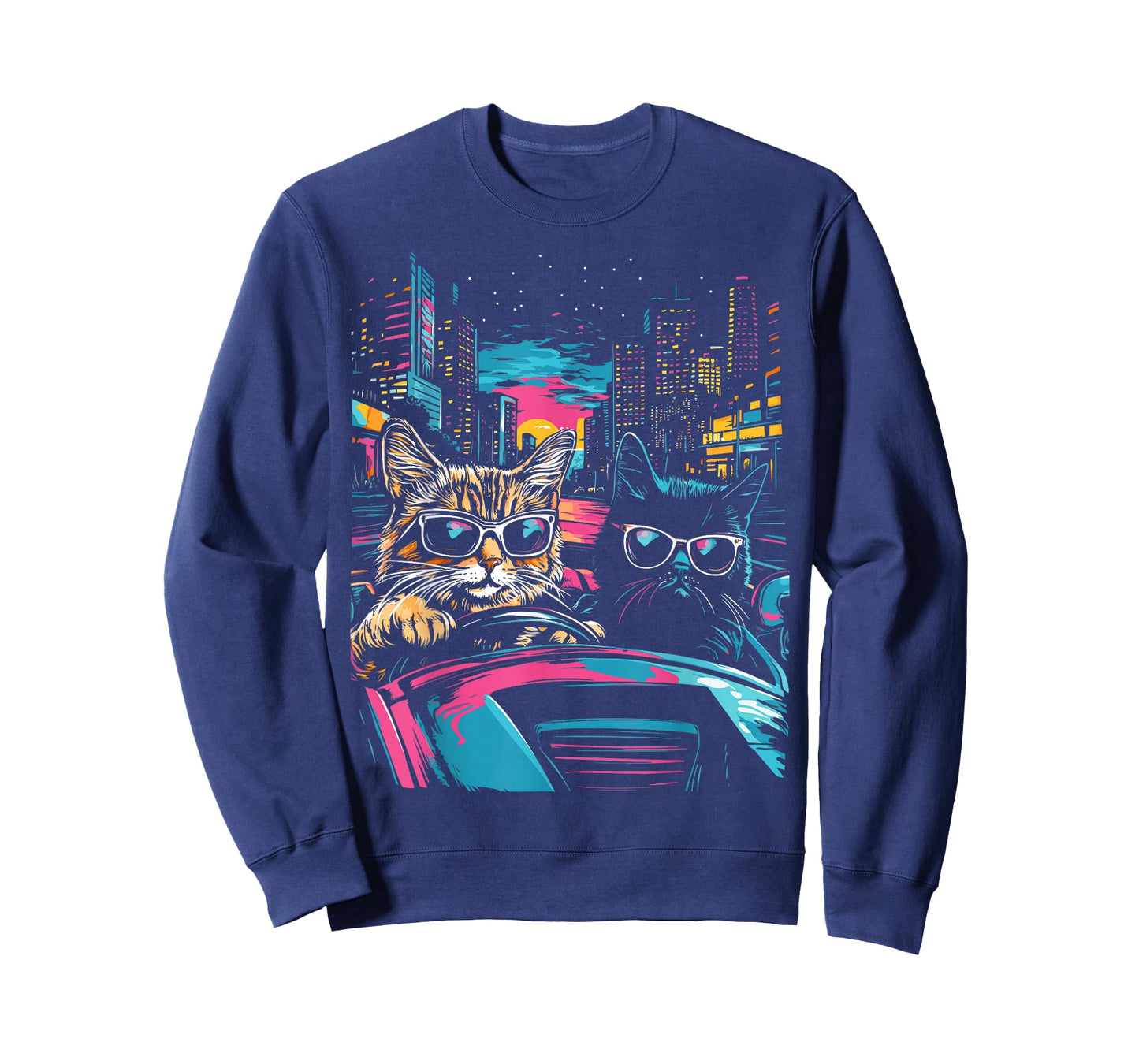 Funny Driving Cats – Quirky Cat Car Art for Women, Men, Kids T-Shirt