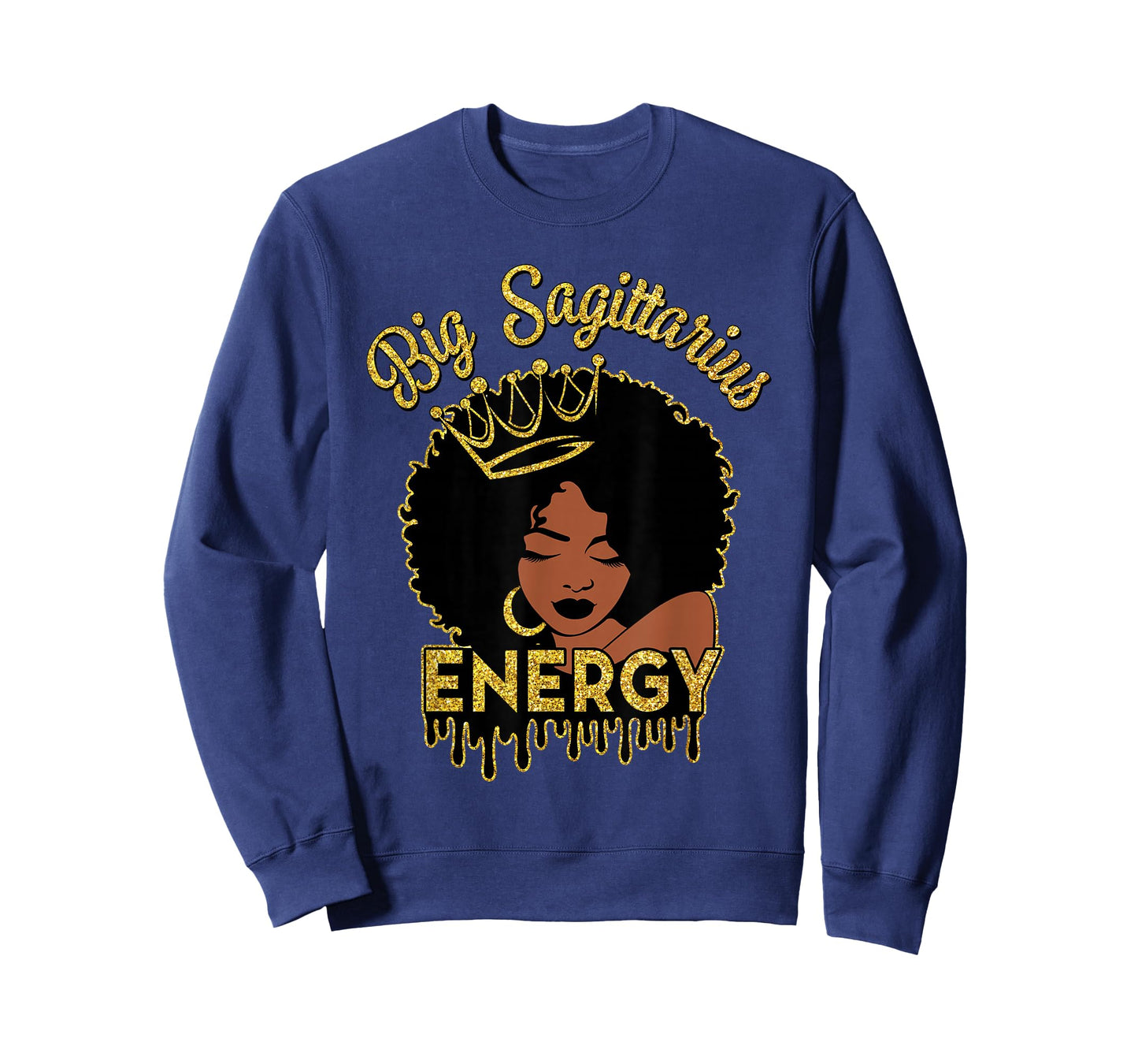 Big Sagittarius Energy African American Afro Black Women T-Shirt