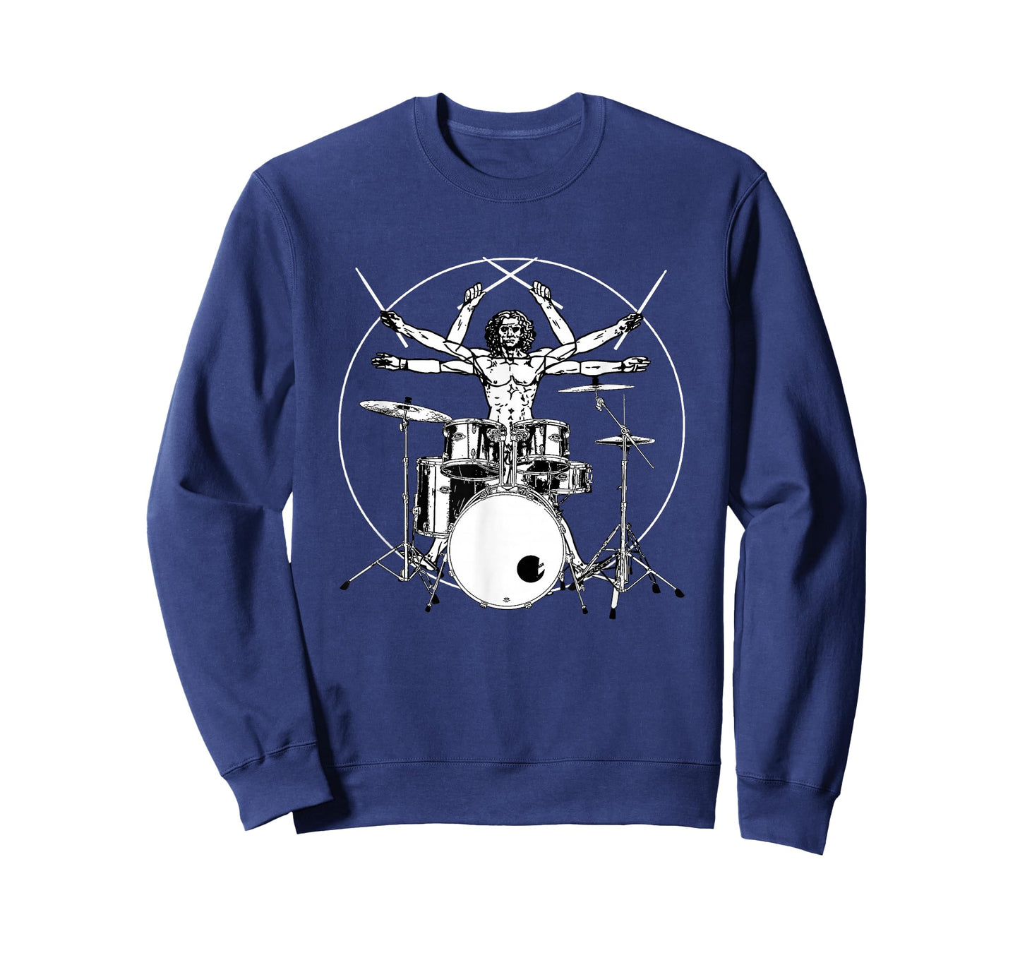 Drums Gift Drum Da Vinci Vitruvian Man T-Shirt