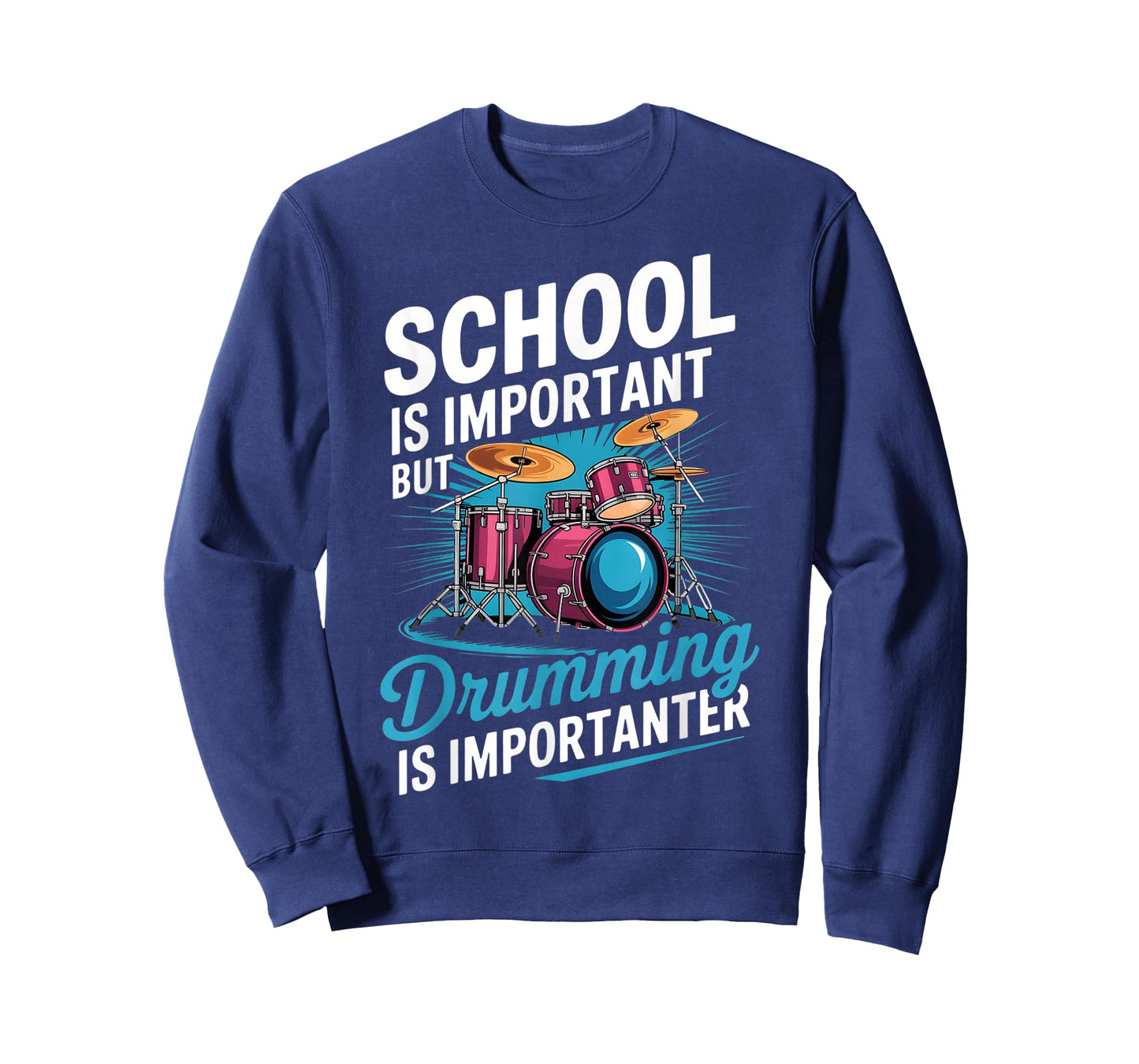 Drummer Drumming Drumset Drum Funny Graphic Saying Kids Boys T-Shirt