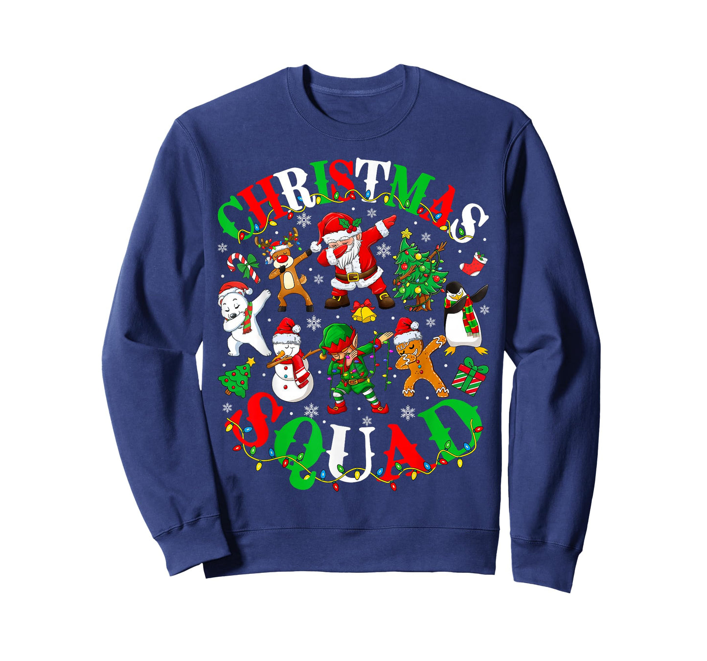 Christmas Squad Santa Dabbing Elf Family Matching Pajamas T-Shirt