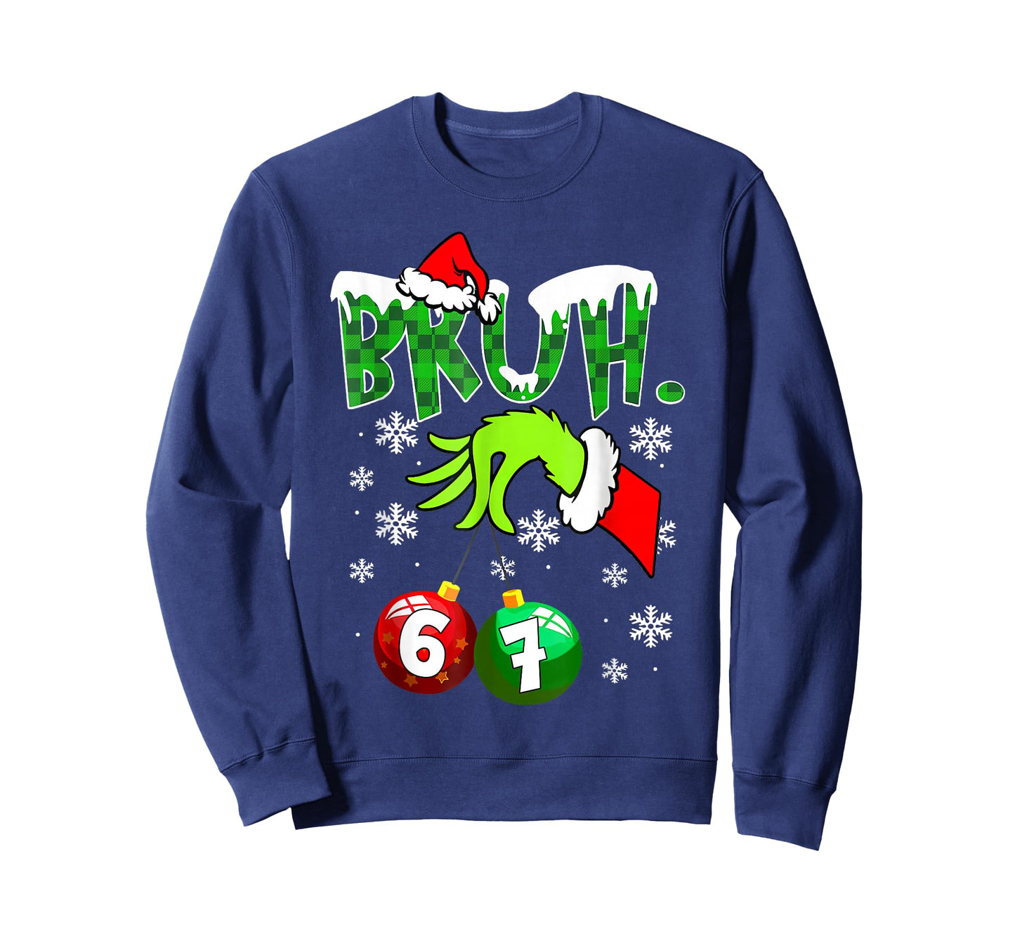 Funny Meme Bruh 6-7 Matching Family Christmas Six Seven T-Shirt