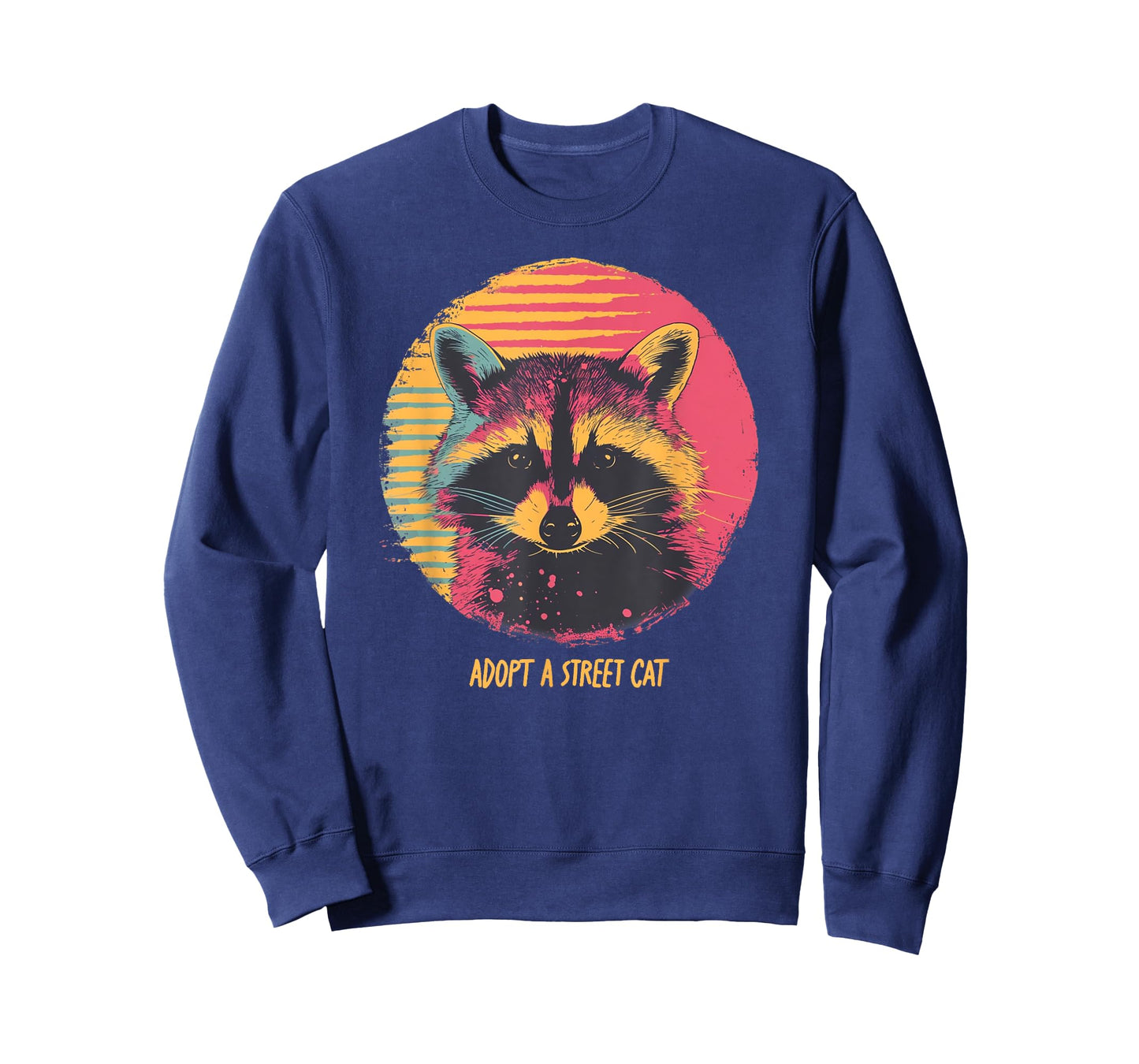Adopt a Street Cat Raccoon Vintage Trash Panda Funny Graphic T-Shirt