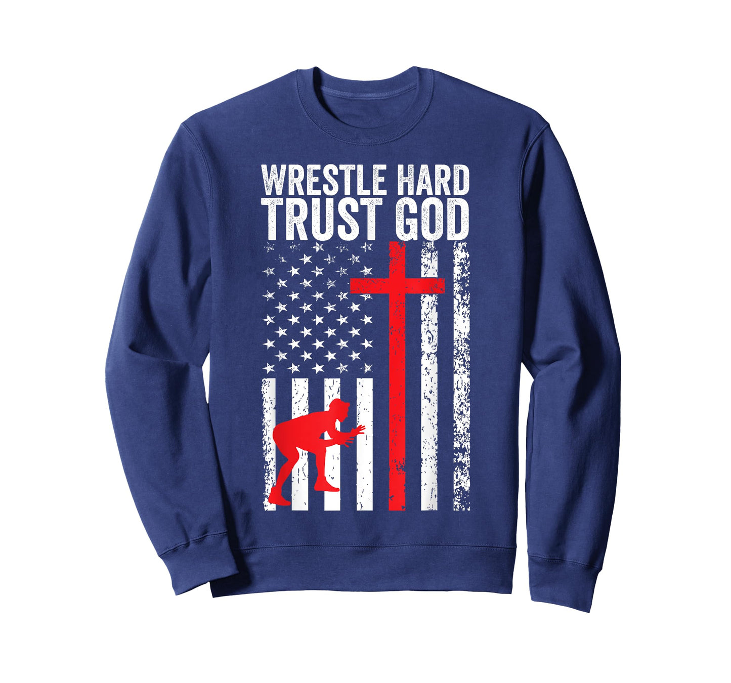 Wrestling, Wrestle Hard Trust God, Christian Wrestling T-Shirt