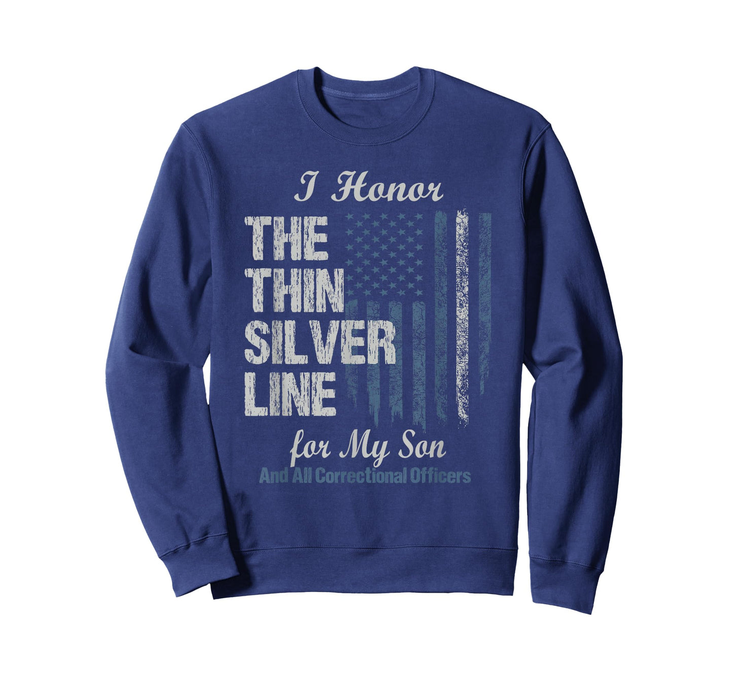 Correctional Officer Son - Thin Silver Line Corrections T-Shirt