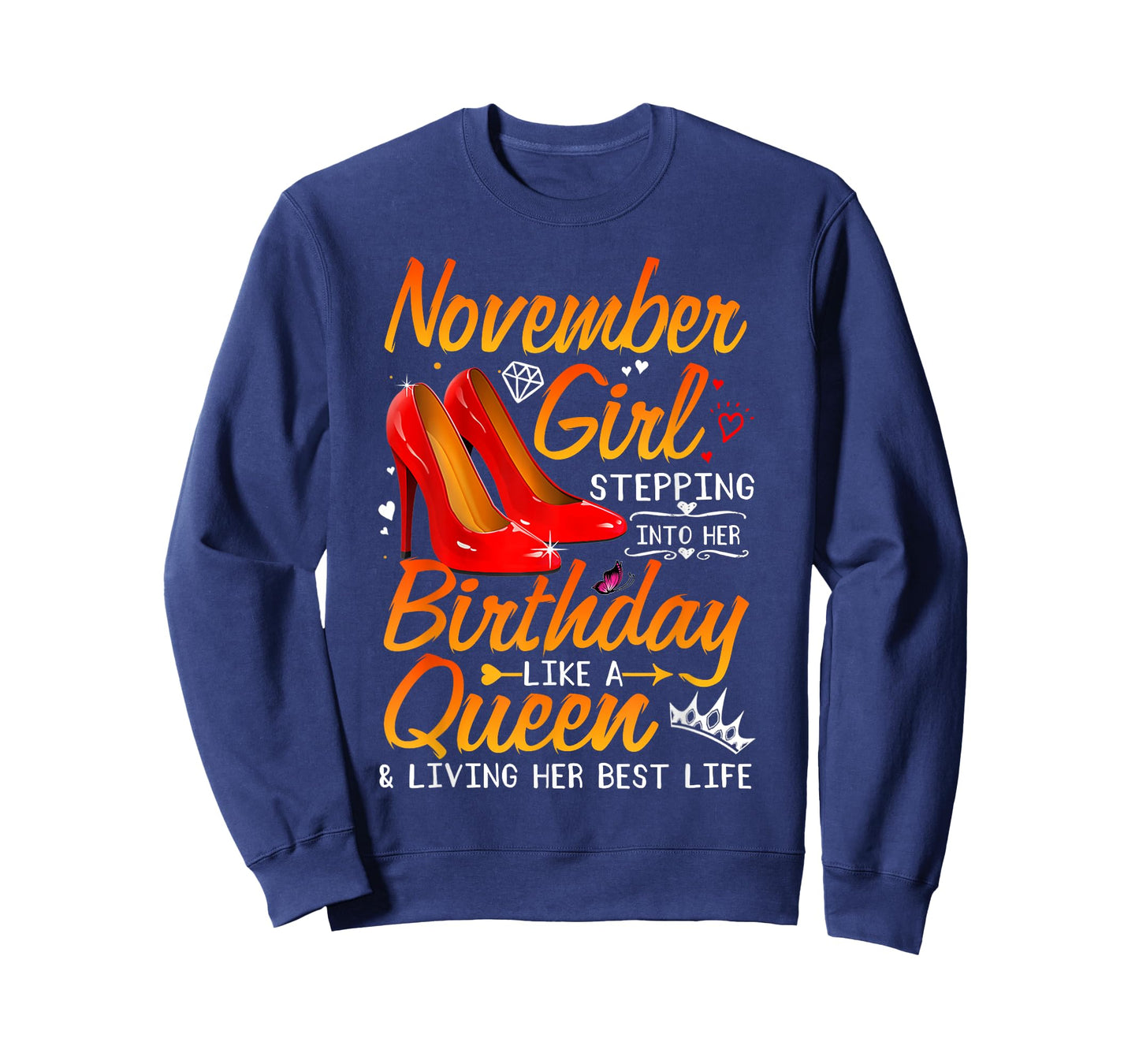 November Girl Stepping into My Birthday Queen Gift for Women T-Shirt