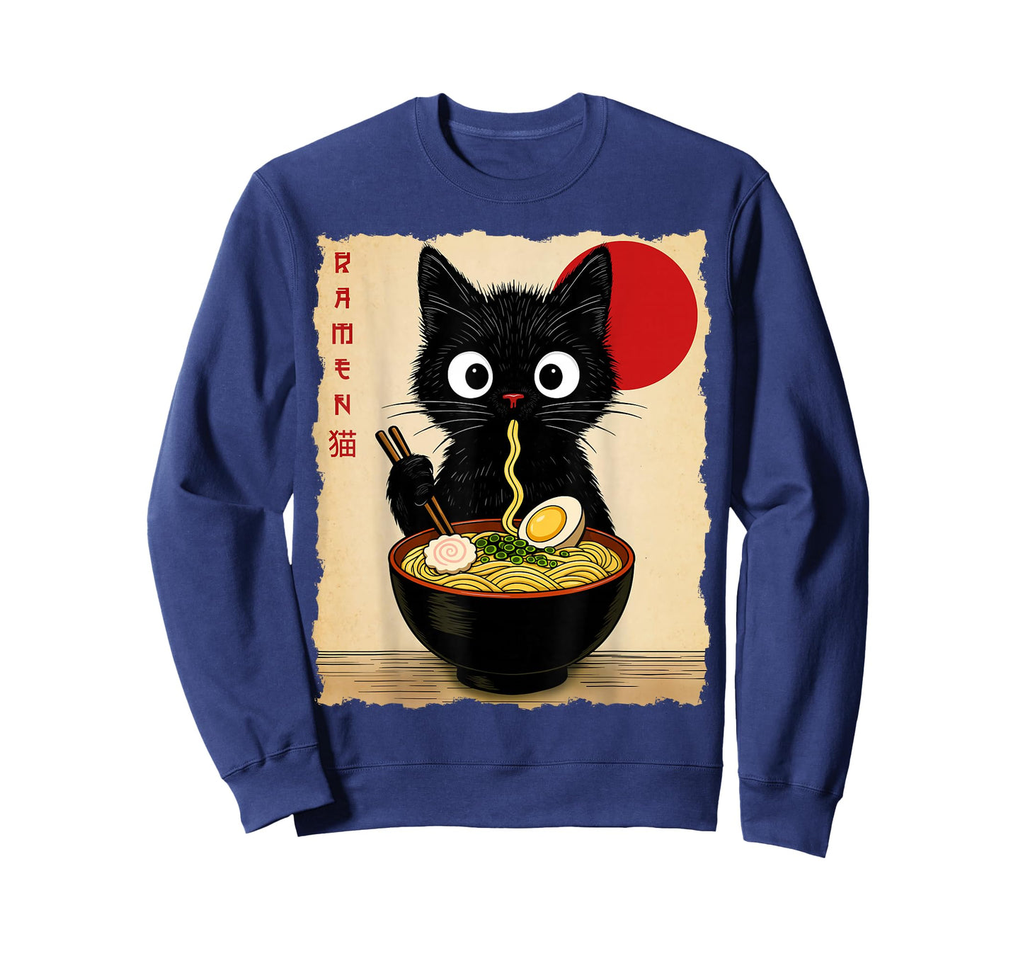 Anime Cat Ramen Japanese Funny Cat Graphic Tees Anime Gifts T-Shirt