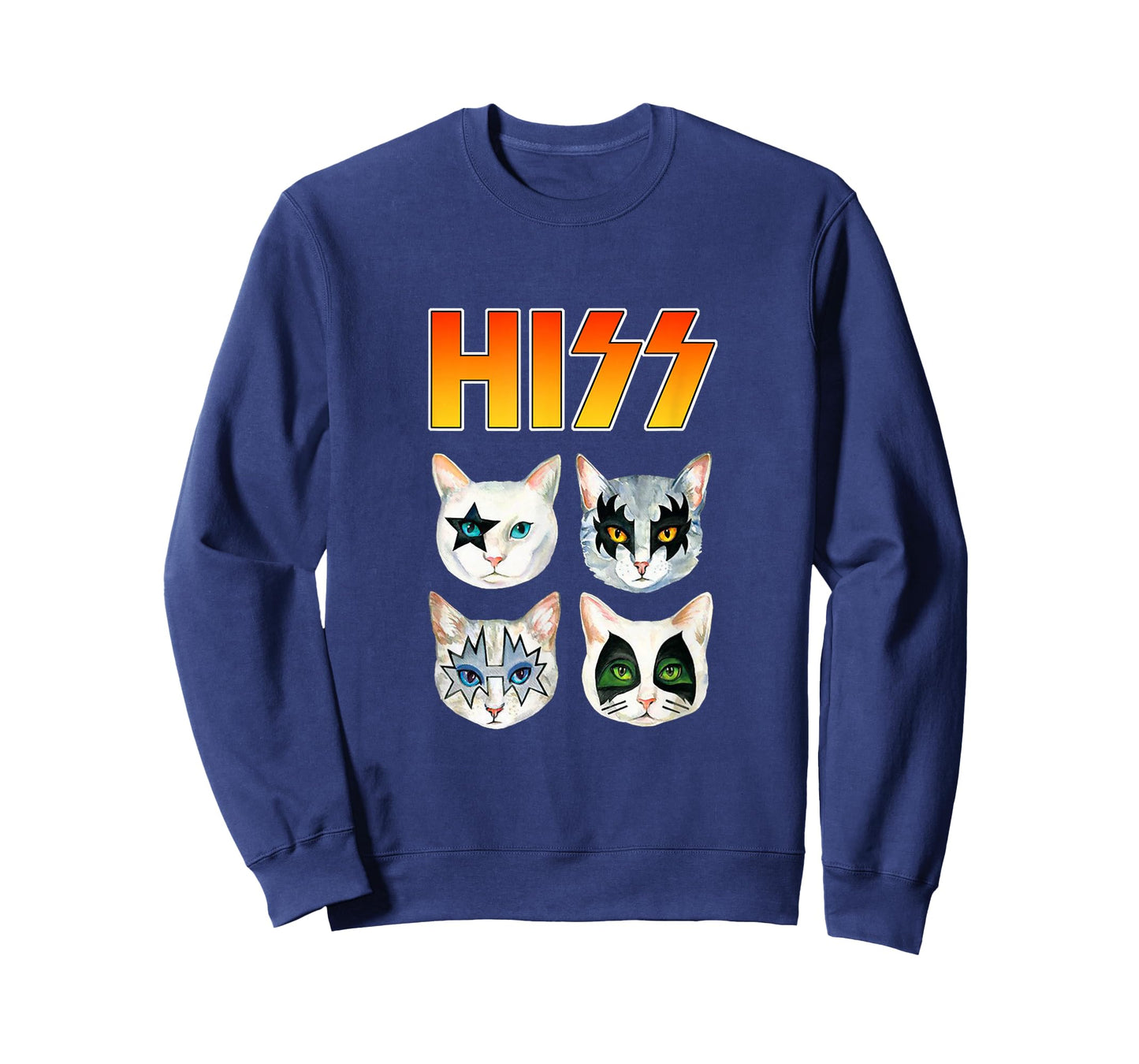 HISS Cat Kitten Meow Rocker Parody Band Funny Cat Lover Men Women Girls Kids T-Shirt