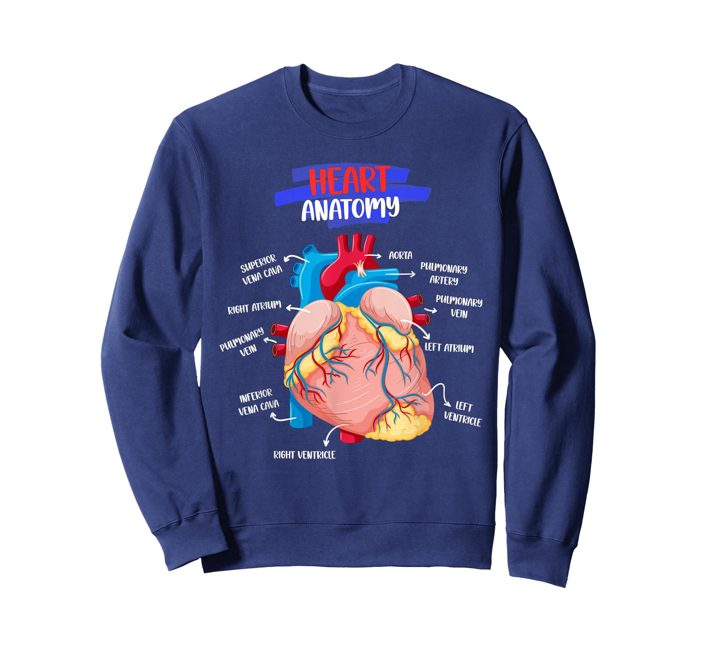 Anatomy Human Heart Anatomical Cardiac Heart Doctor Medical T-Shirt