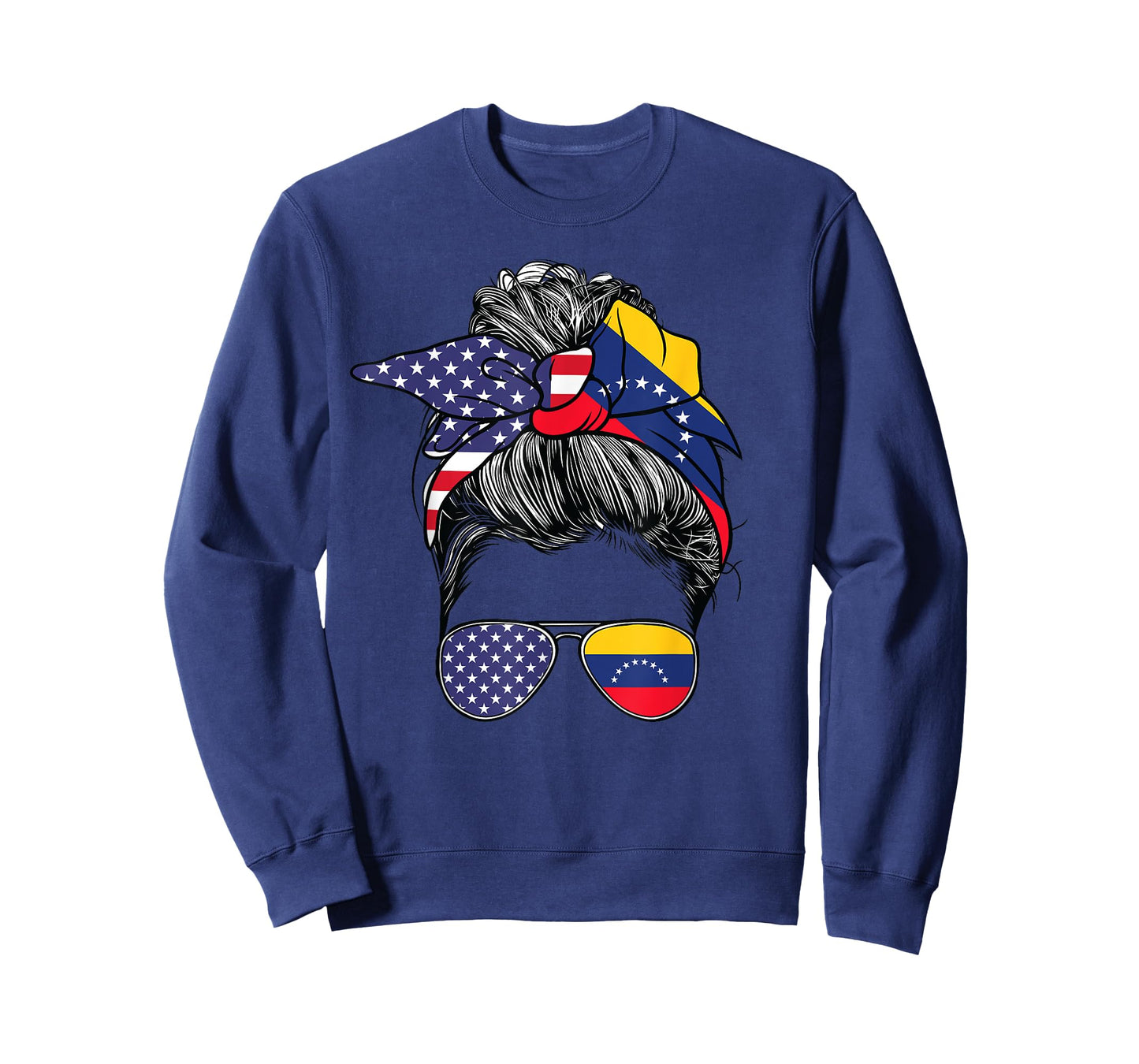 Venezuelan Women Girl USA Heritage American Venezuela Flag T-Shirt