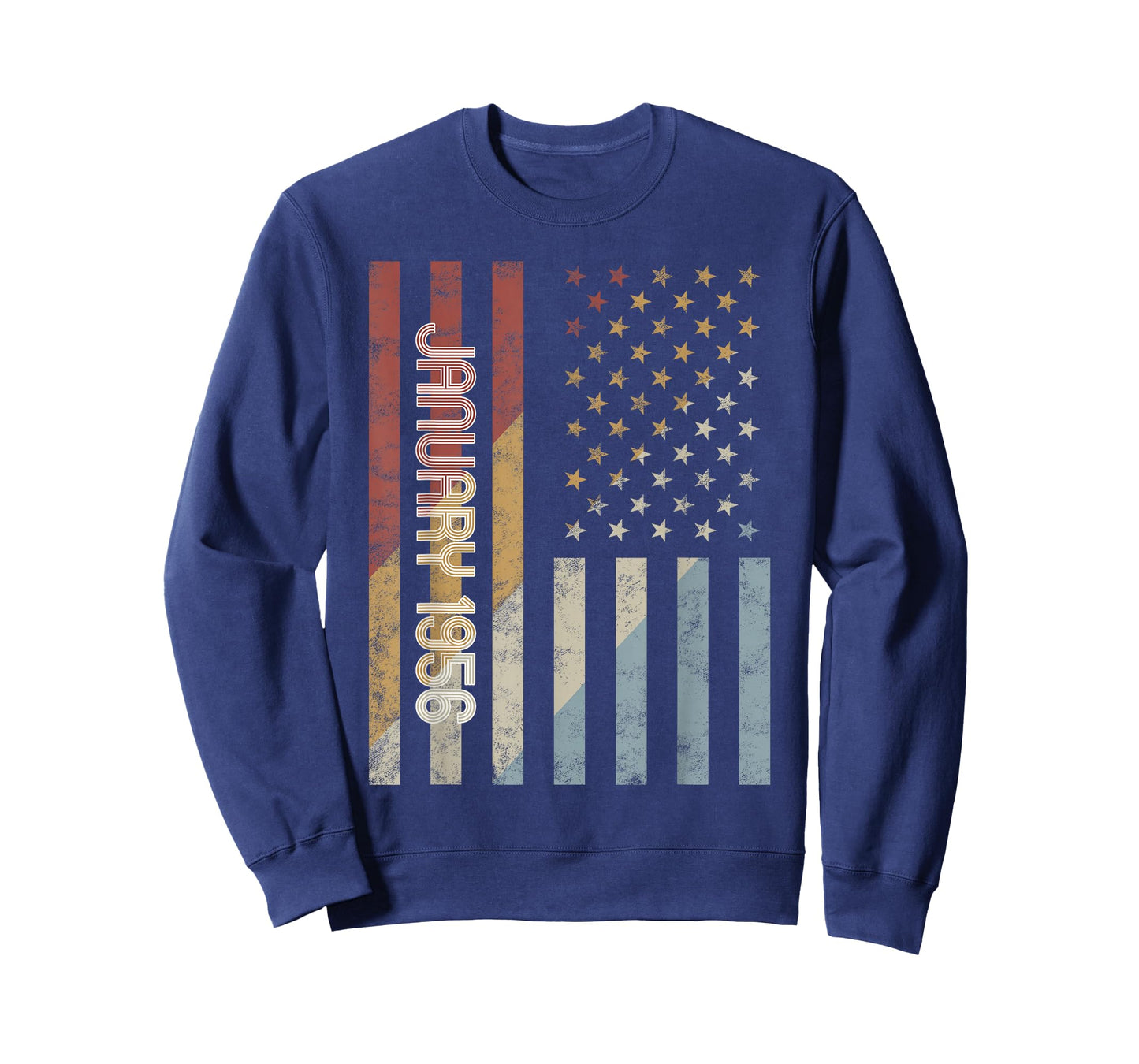 American Flag January 1956 Birthday Gift Retro USA T-Shirt