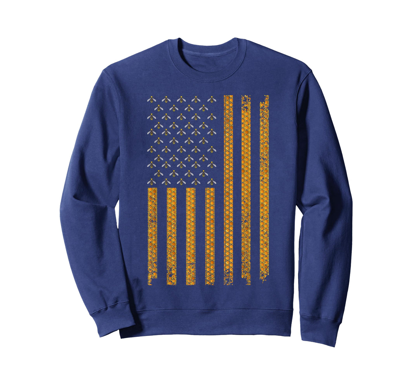 Cool Bee Keeper Art For Men Women US Flag Honey Beekeeping T-Shirt