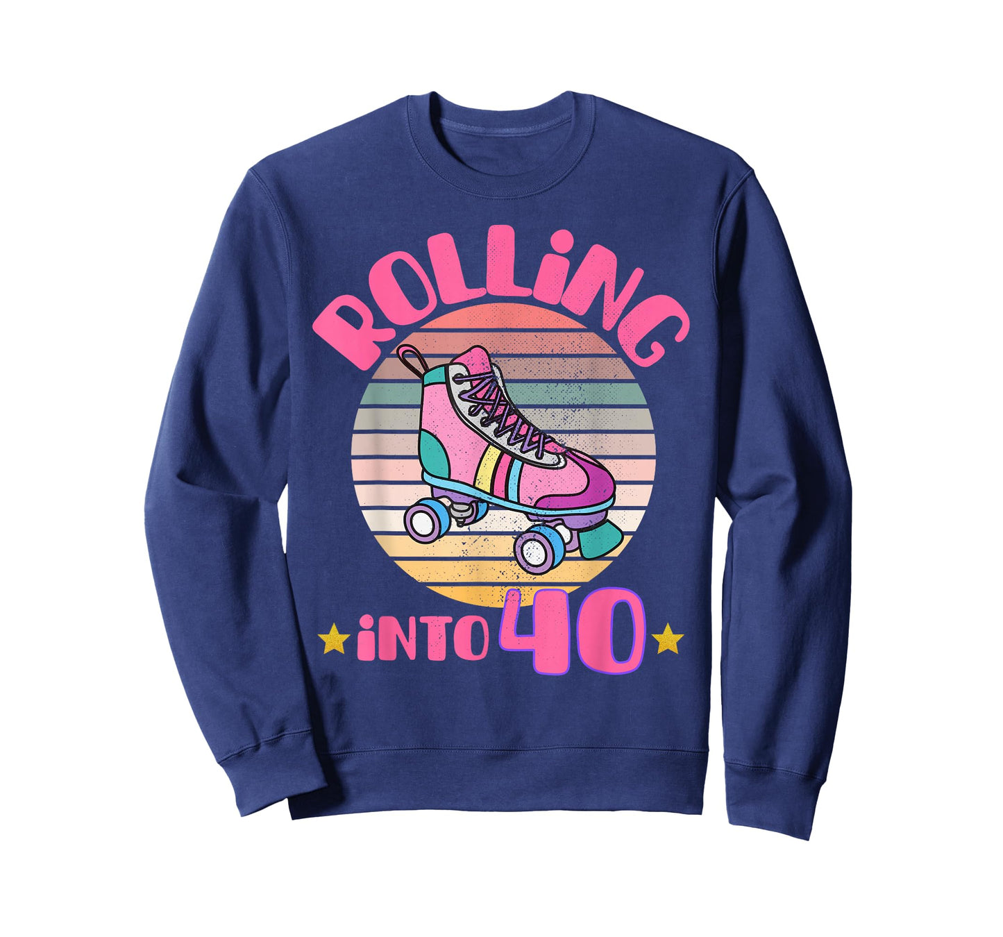Roller Skating 40 Year Old Birthday Girl Rolling Into 40 T-Shirt