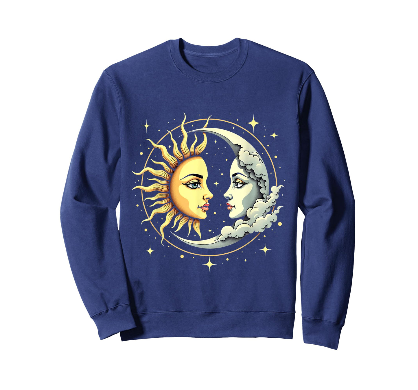 Boho Celestial Solar Sun Luna Astrology Moon Academia Woman T-Shirt
