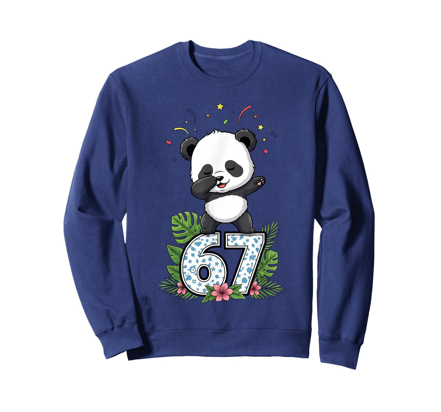 Six Seven Meme Dabbing Baby Panda 67 Funny Gen Z Apha T-Shirt
