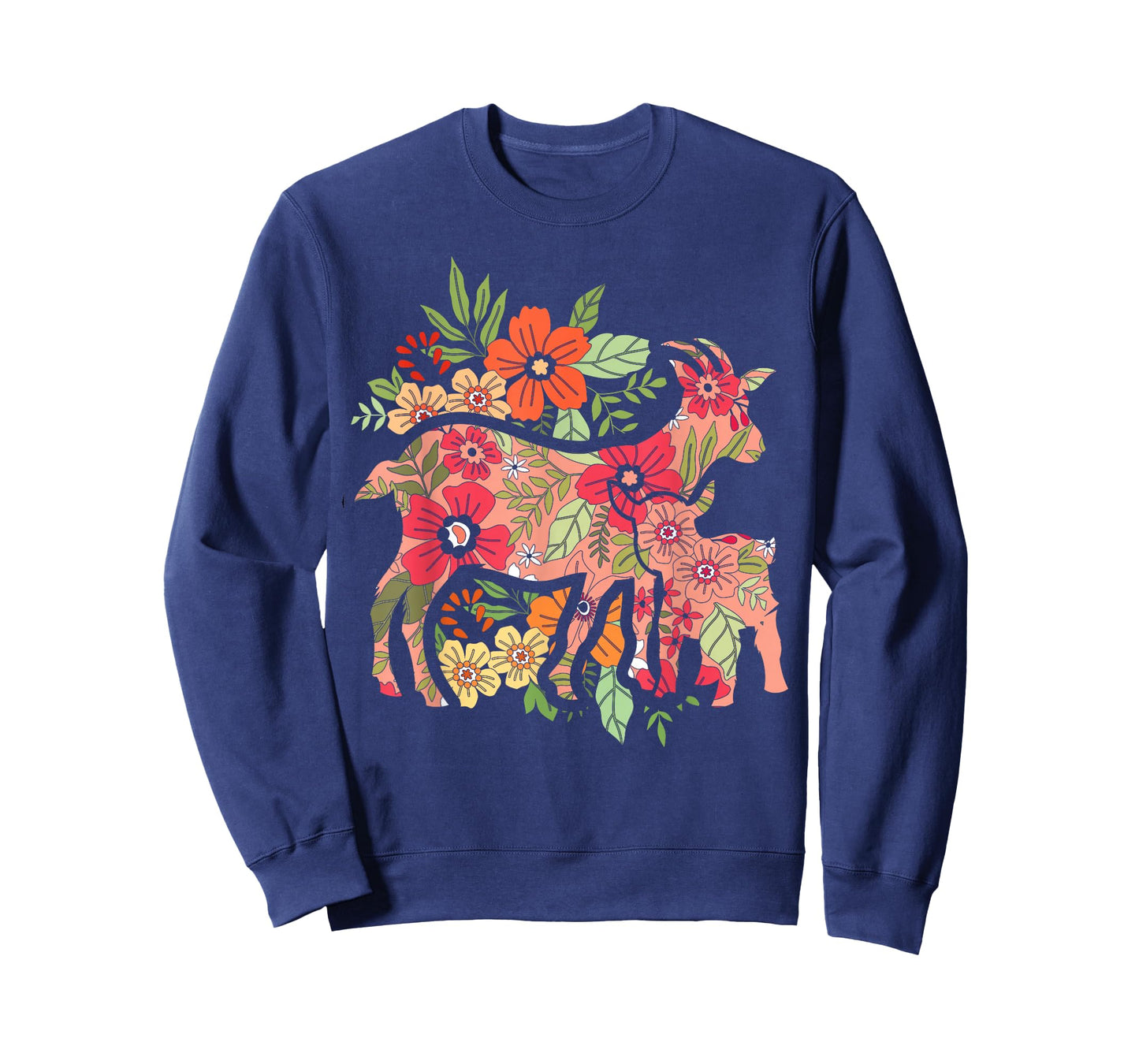 Agriculture Farm Animal Flowers Vintage Goat T-Shirt