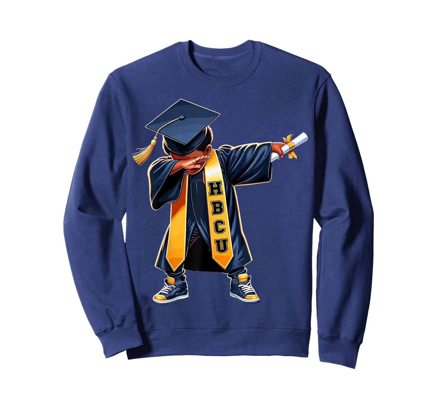 Kids HBCU Funny Boys Grad Dabbing Graduation T-Shirt