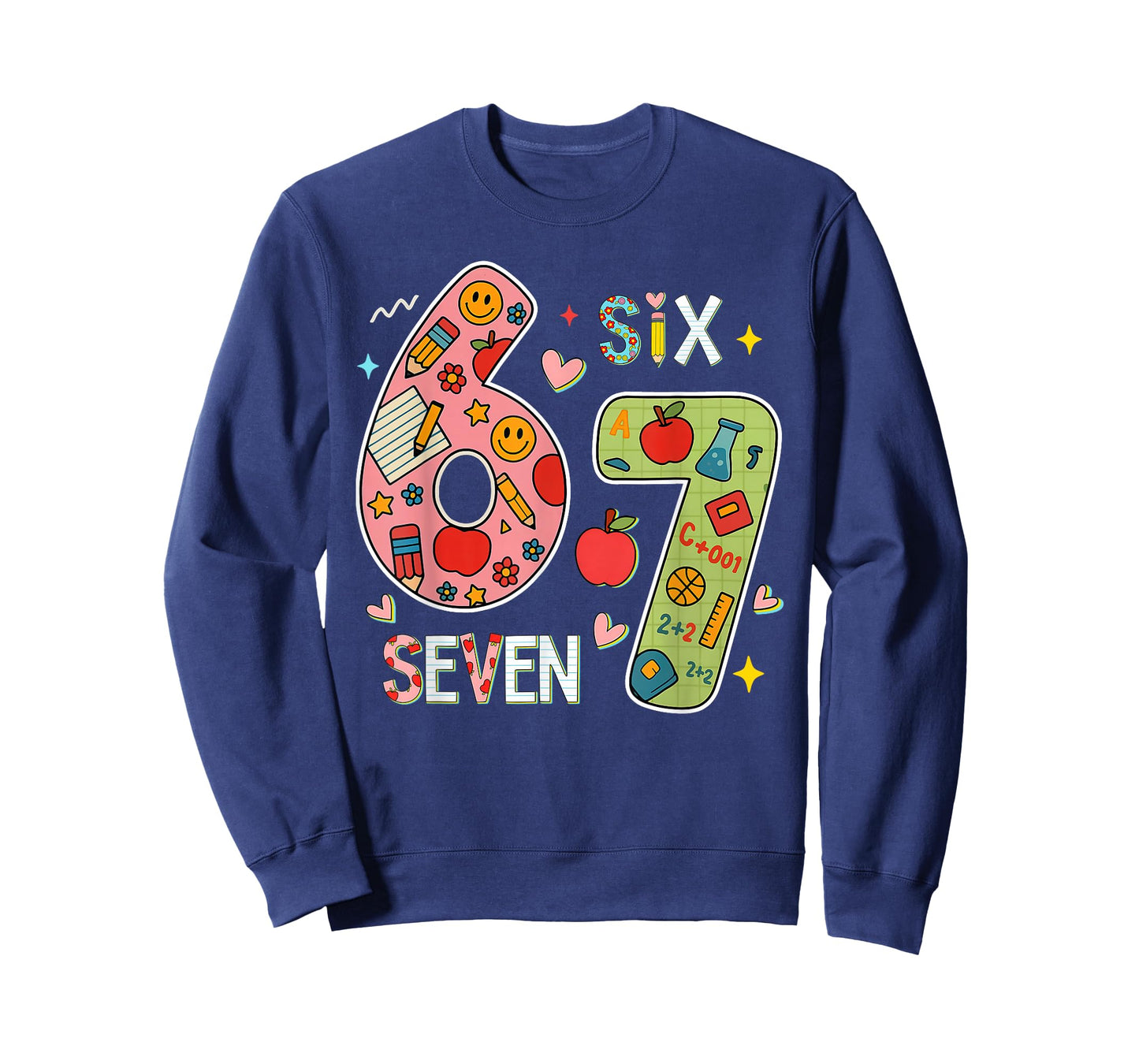 Funny Six Seven 6 7 Meme Teacher Design for Men Women Girls T-Shirt