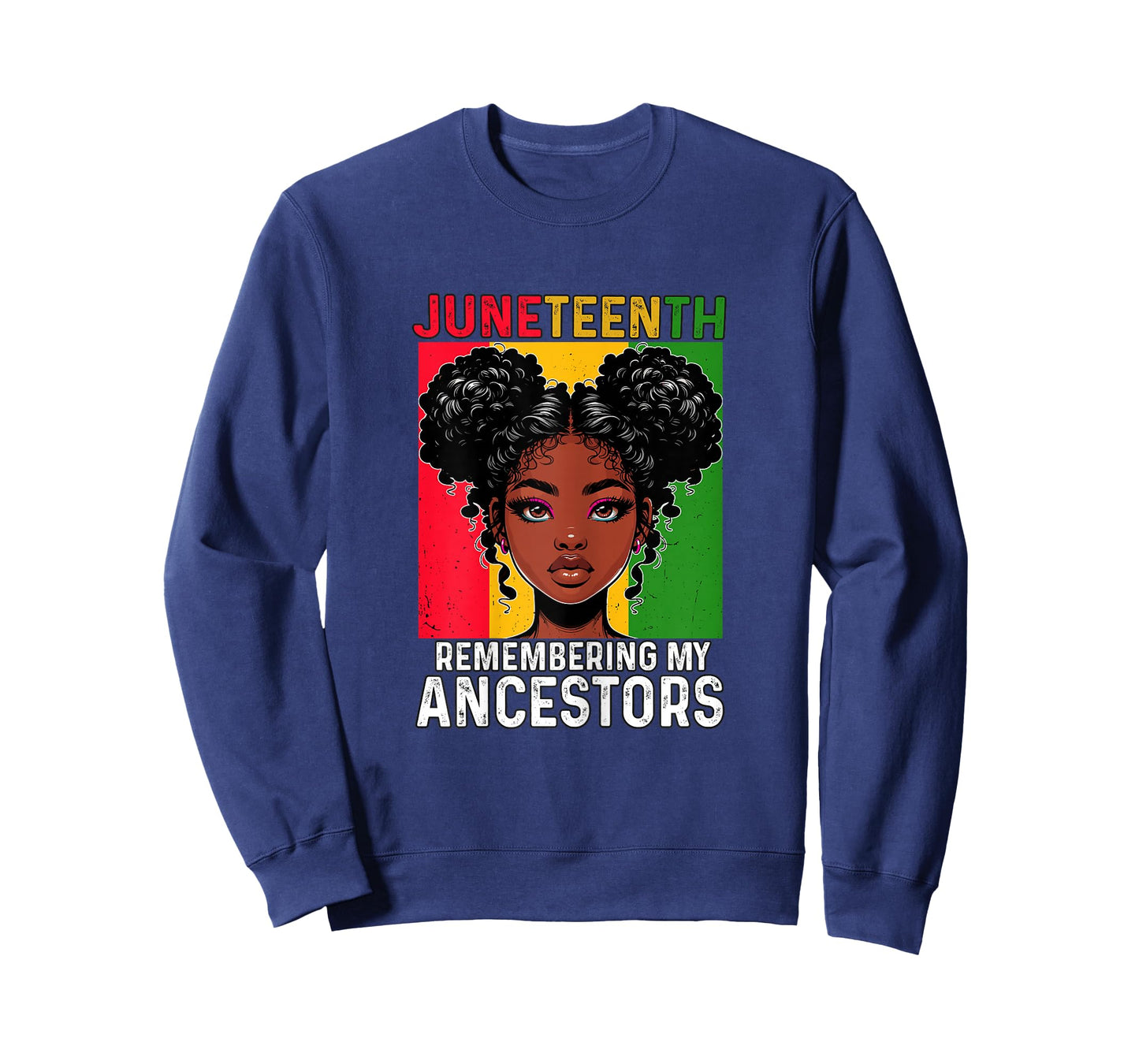 Juneteenth Black Pride Woman Remembering My Ancestors Girl T-Shirt