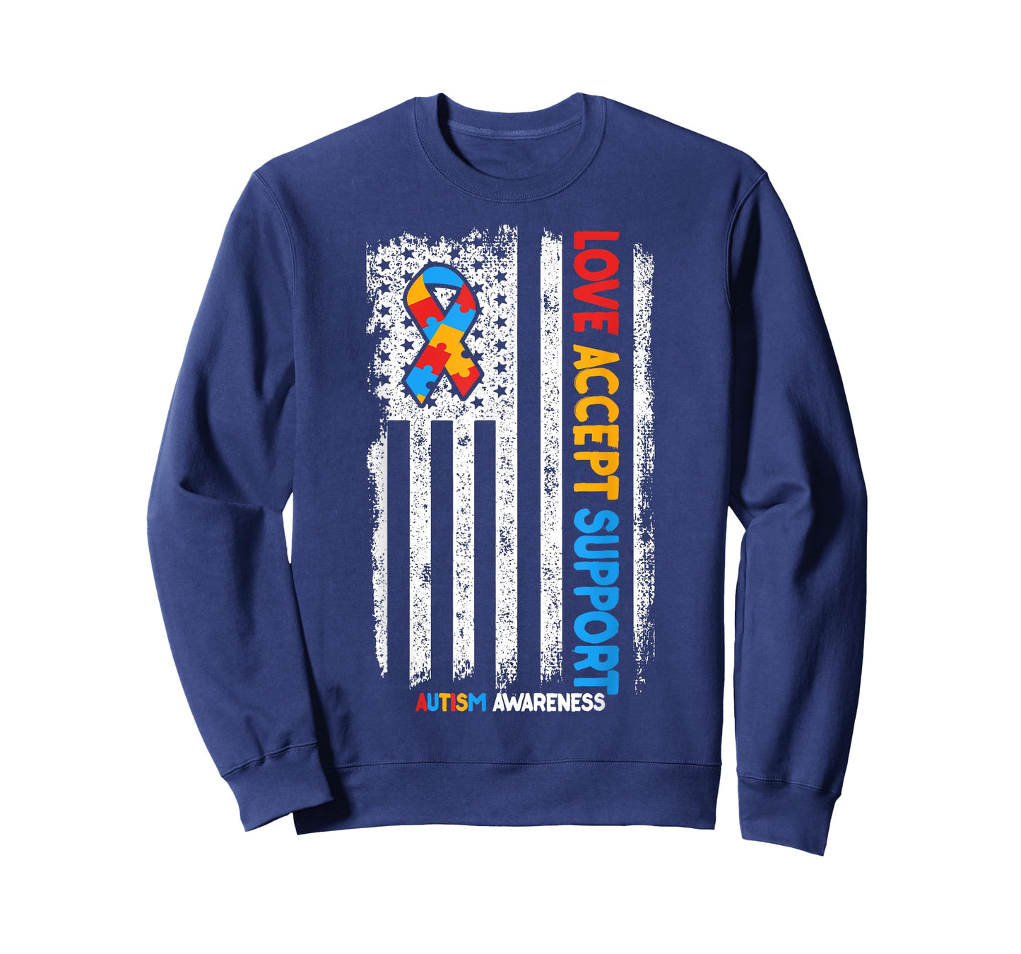 Autism Shirt Autistic Love Accept Support Autism Awareness T-Shirt