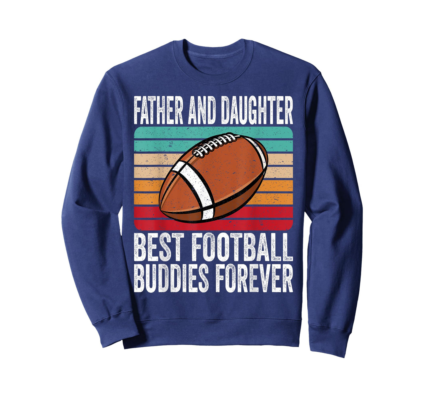 Vintage Father And Daughter Best Football Buddies Forever T-Shirt