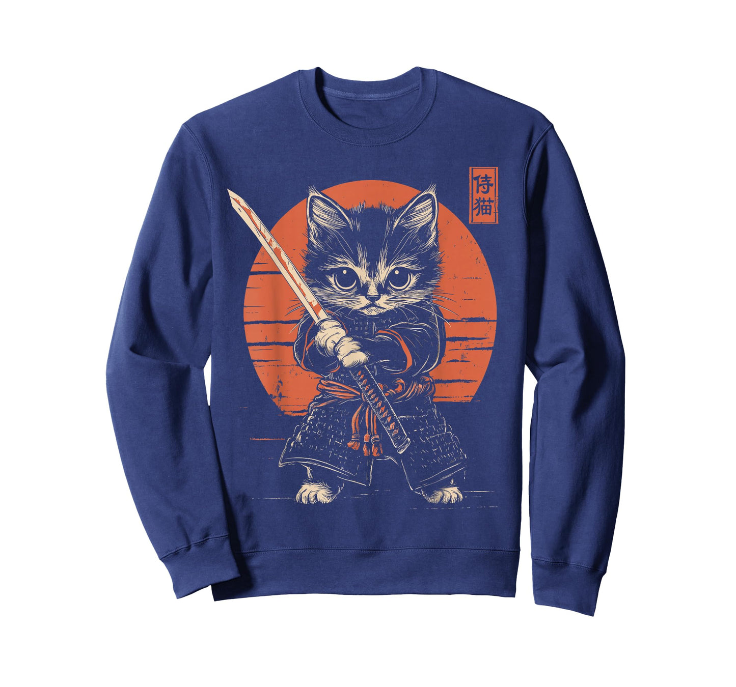 Japanese Samurai Cat Kawaii Ninja Cat T-Shirt